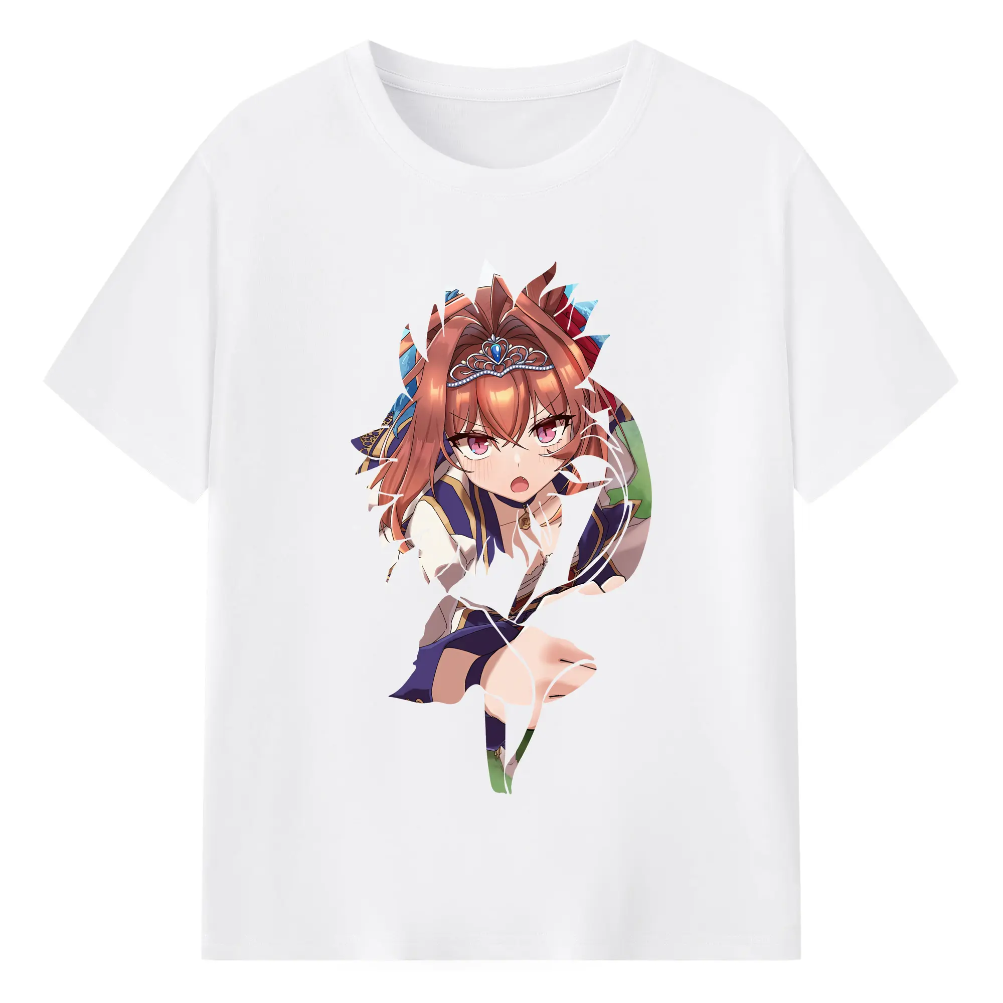 ウマ娘 プリティーダービー グッズ ダイワスカーレット - 綿100％ 半袖Tシャツ ・ フロントプリント ・ 快適 通気性 ・ 日常使い 散歩 スポーツ用