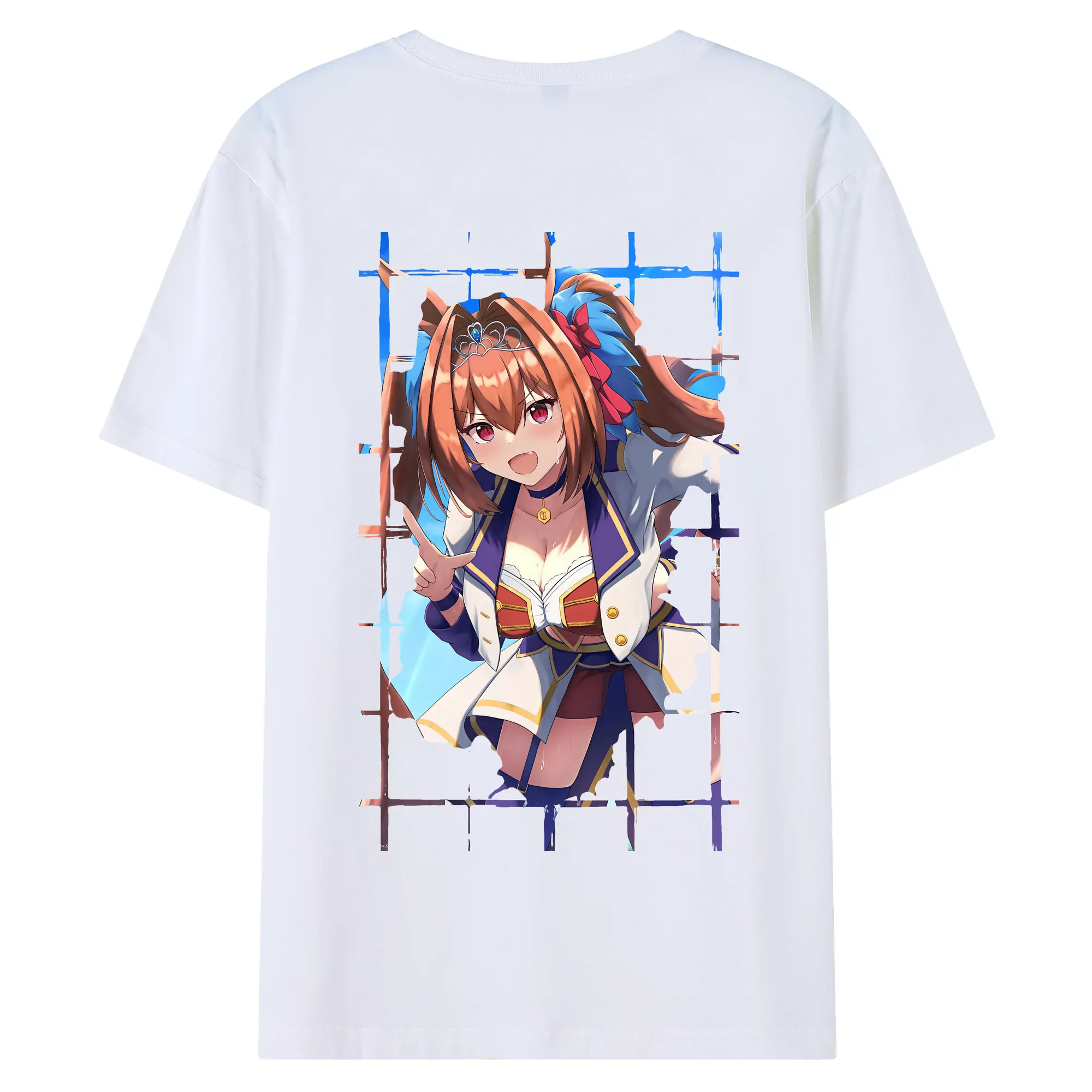 ウマ娘 プリティーダービー グッズ ダイワスカーレット - 綿100％ 半袖Tシャツ ・ バックプリント ・ 快適 通気性 ・ 日常使い 散歩 スポーツ用