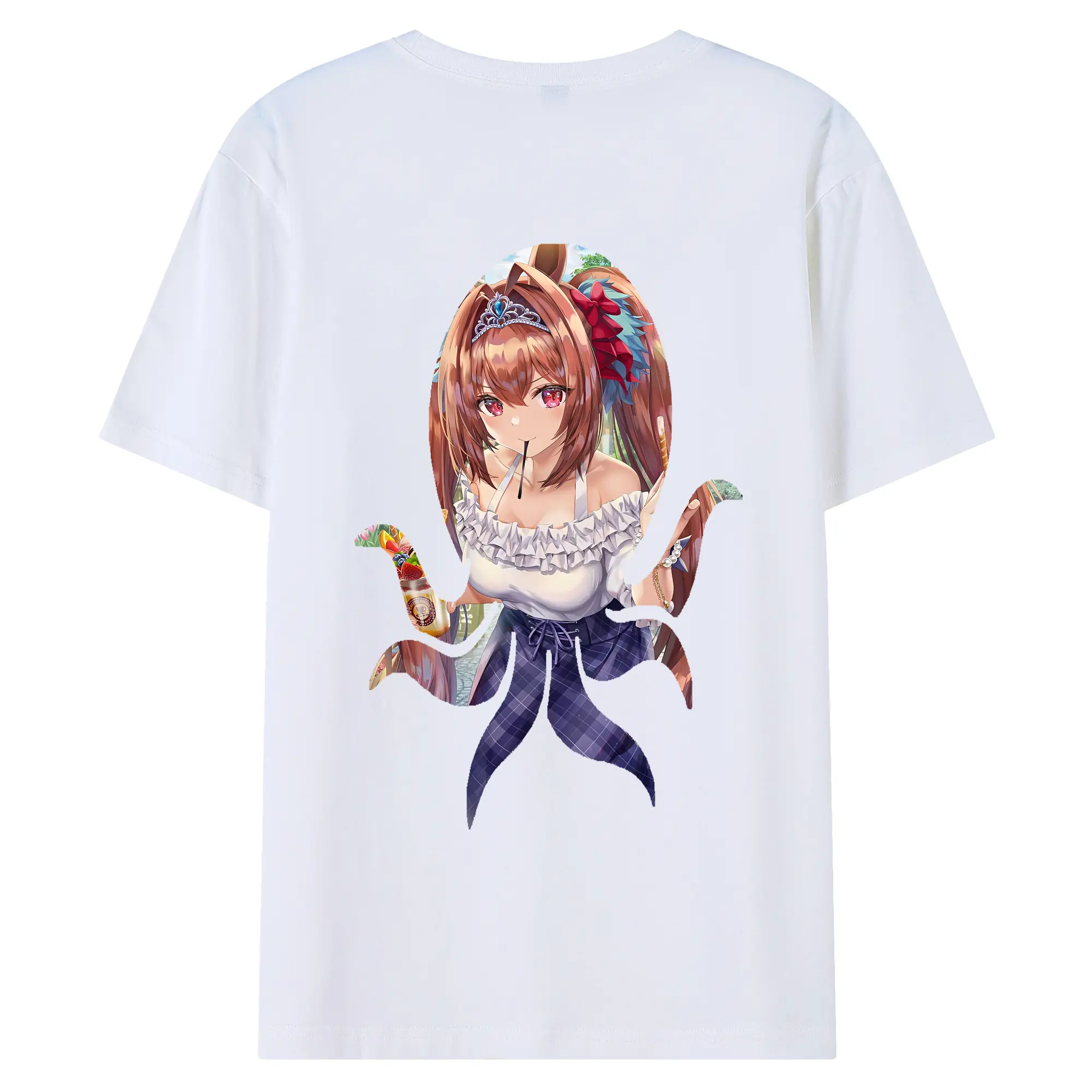 ウマ娘 プリティーダービー グッズ ダイワスカーレット - 綿100％ 半袖Tシャツ ・ バックプリント ・ 快適 通気性 ・ 日常使い 散歩 スポーツ用