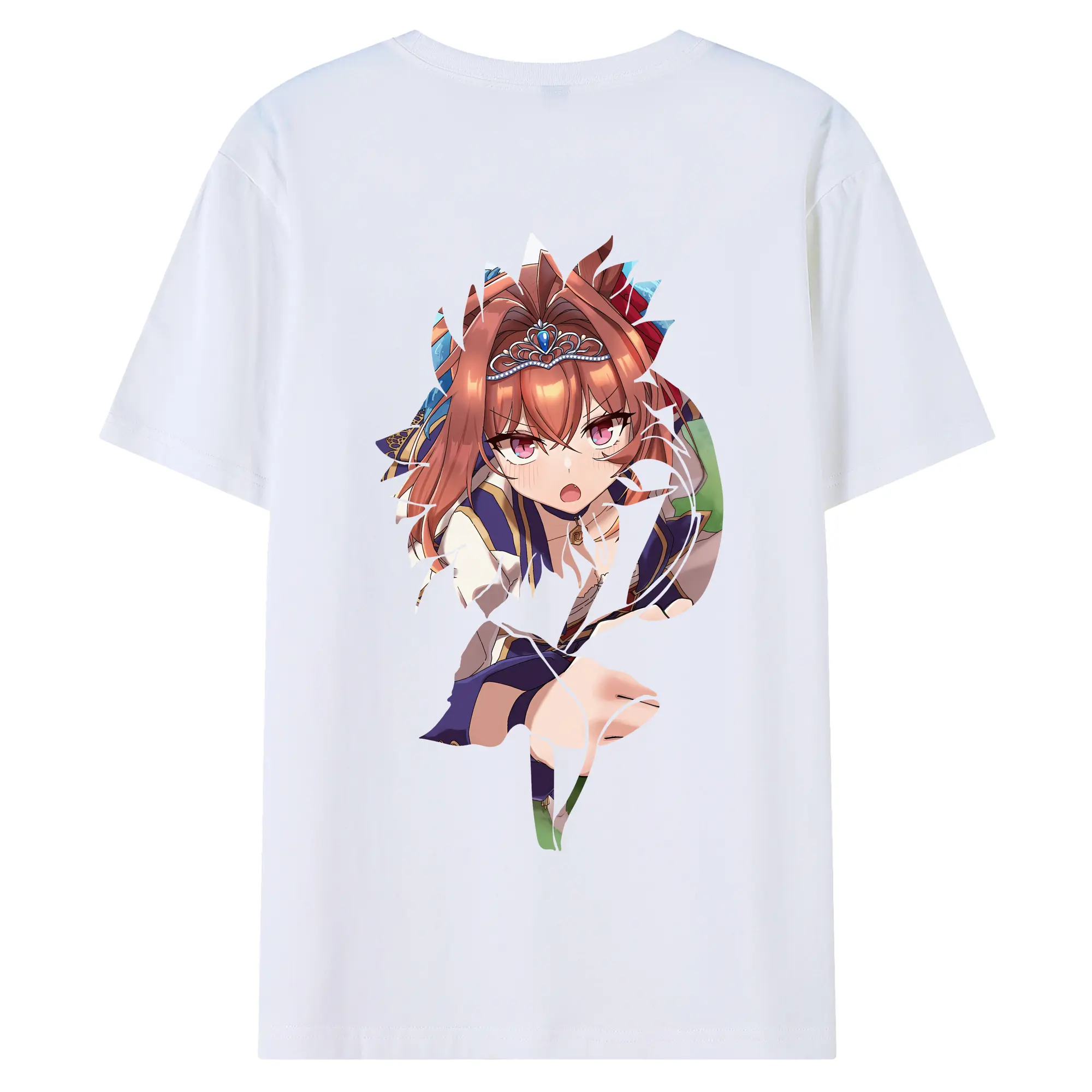 ウマ娘 プリティーダービー グッズ ダイワスカーレット - 綿100％ 半袖Tシャツ ・ バックプリント ・ 快適 通気性 ・ 日常使い 散歩 スポーツ用