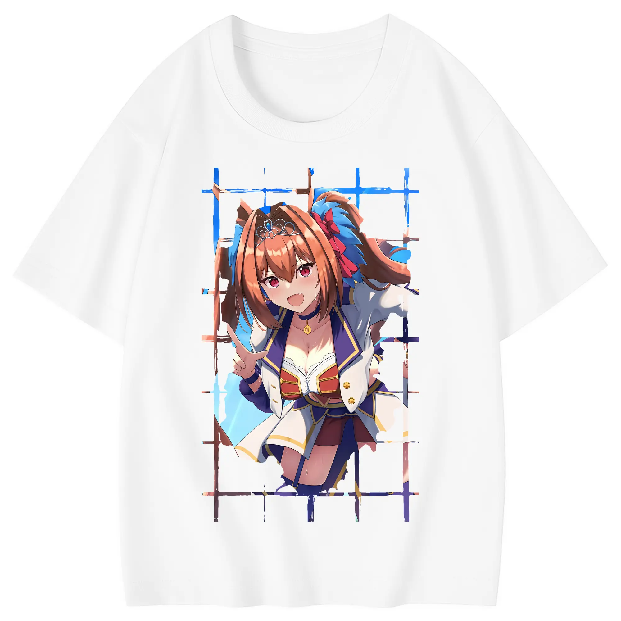 ウマ娘 プリティーダービー グッズ ダイワスカーレット - 綿100％ キッズTシャツ ・ フロントプリント ・ 快適 通気性 ・ スポーツ カジュアル 散歩用