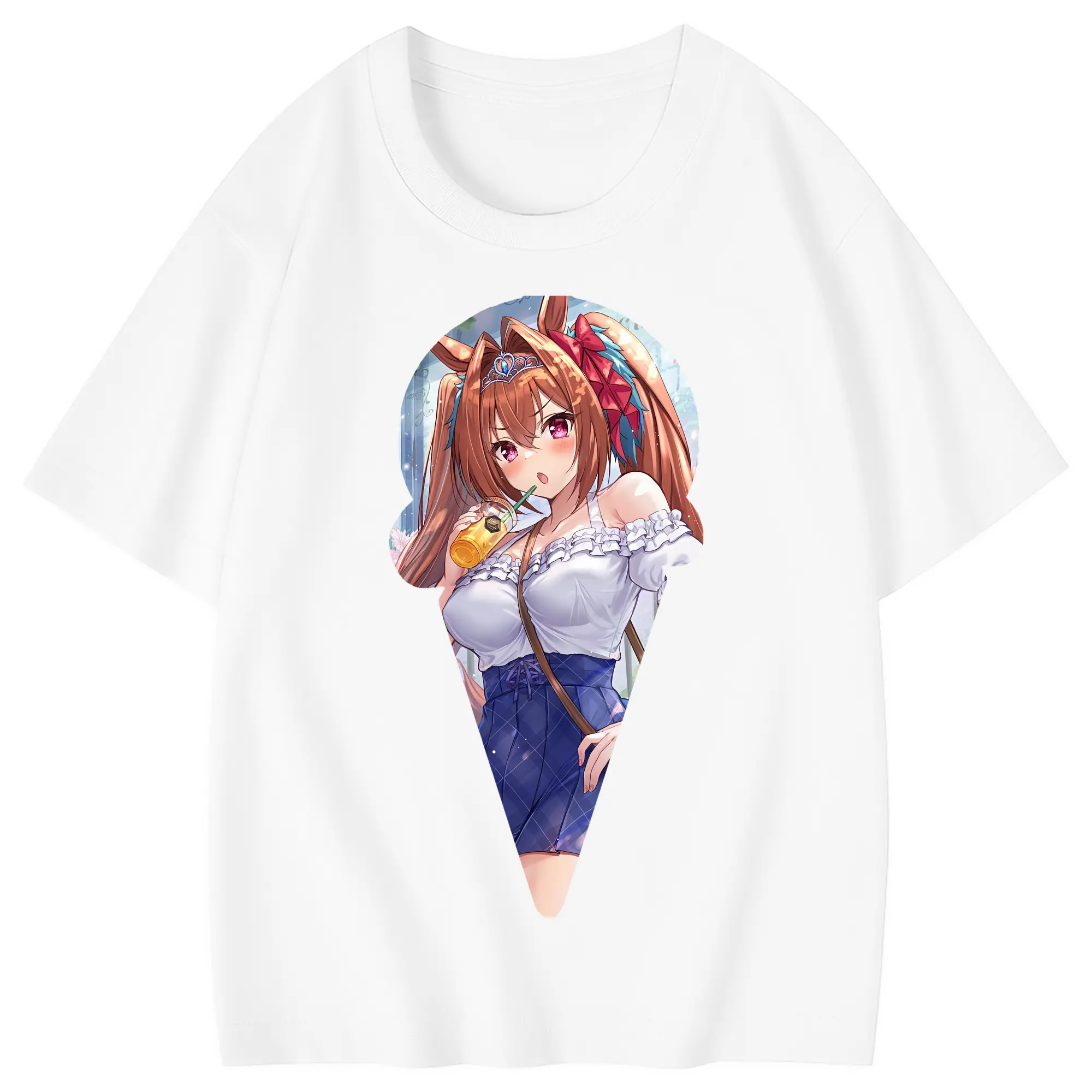 ウマ娘 プリティーダービー グッズ ダイワスカーレット - 綿100％ キッズTシャツ ・ フロントプリント ・ 快適 通気性 ・ スポーツ カジュアル 散歩用