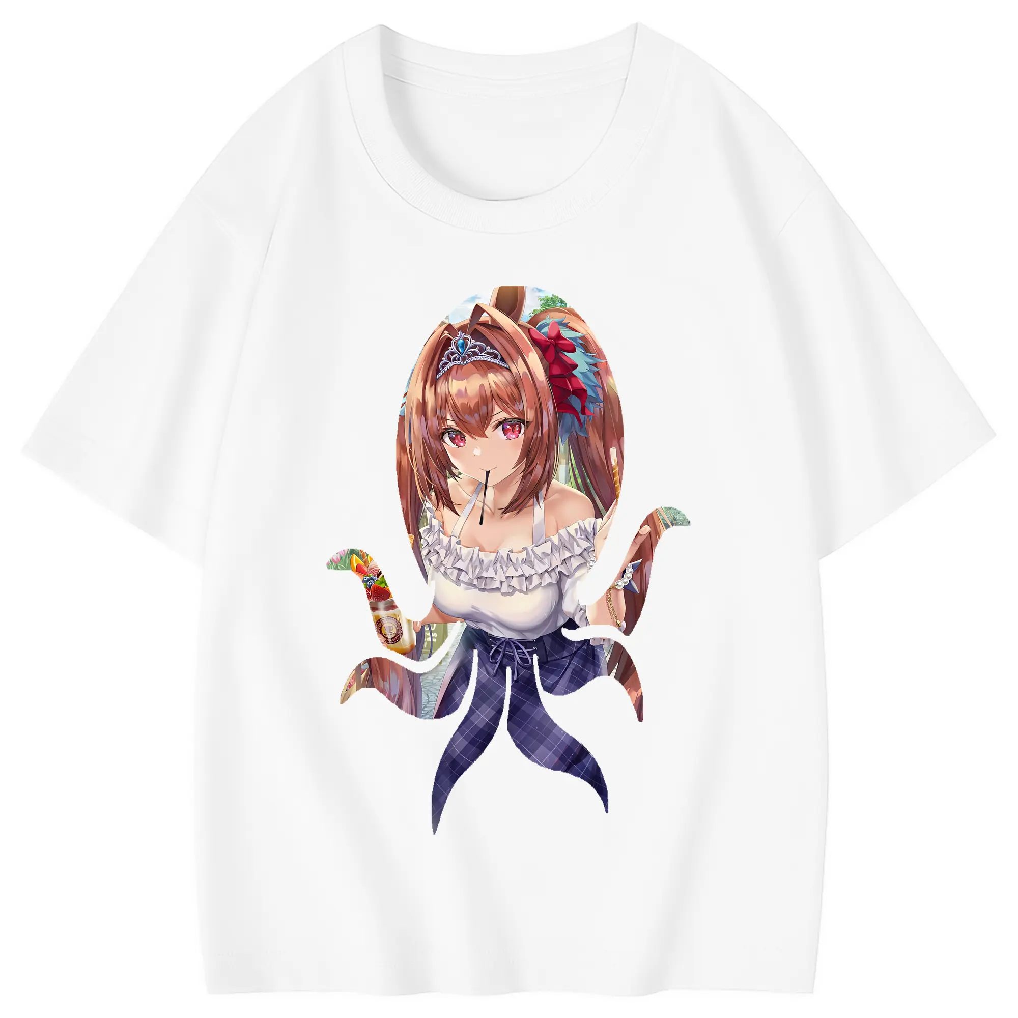 ウマ娘 プリティーダービー グッズ ダイワスカーレット - 綿100％ キッズTシャツ ・ フロントプリント ・ 快適 通気性 ・ スポーツ カジュアル 散歩用