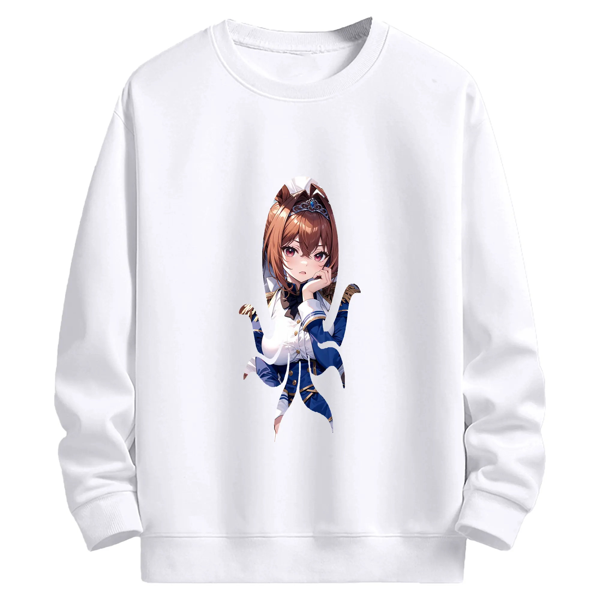 ウマ娘 プリティーダービー グッズ ダイワスカーレット - 高品質 クルーネック スウェット ・ コットン59％ ポリエステル41％ ・ ユニセックス 長袖 トレーナー ・ カジュアル デイリー スポーツ 散歩用