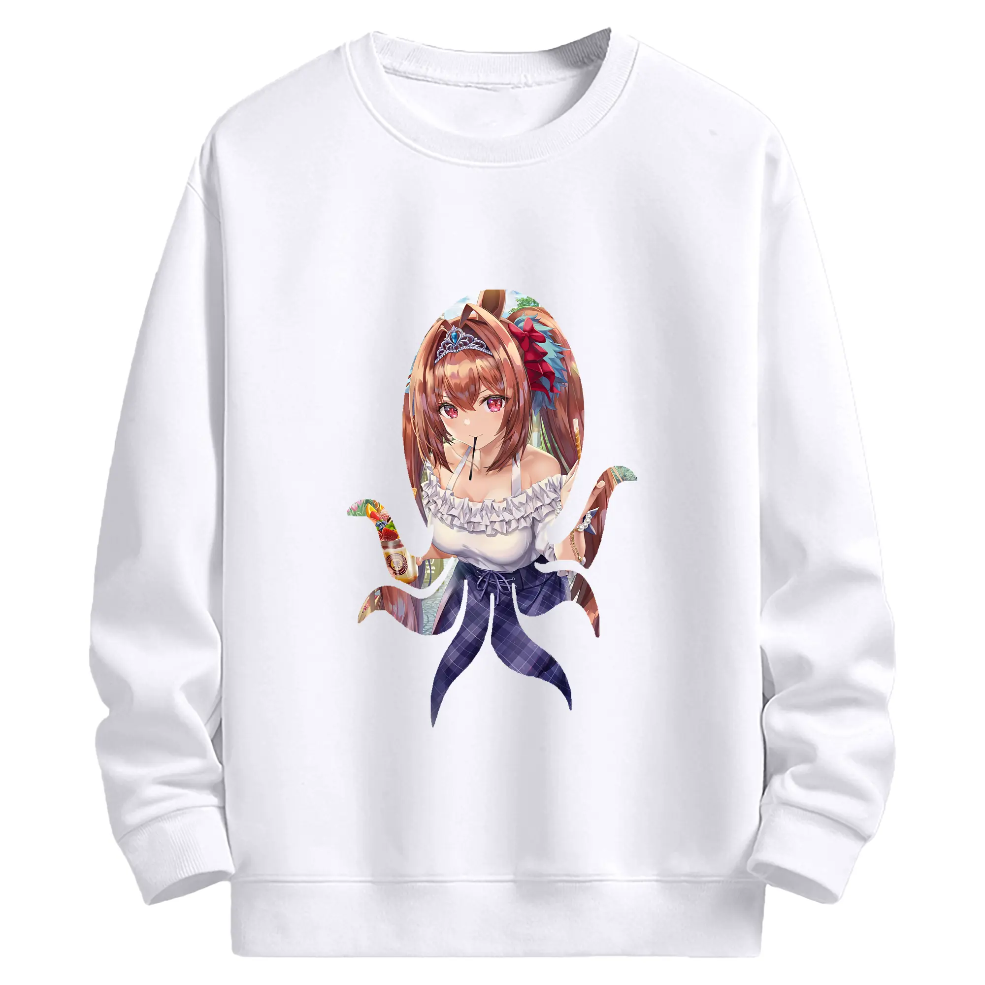 ウマ娘 プリティーダービー グッズ ダイワスカーレット - 高品質 クルーネック スウェット ・ コットン59％ ポリエステル41％ ・ ユニセックス 長袖 トレーナー ・ カジュアル デイリー スポーツ 散歩用