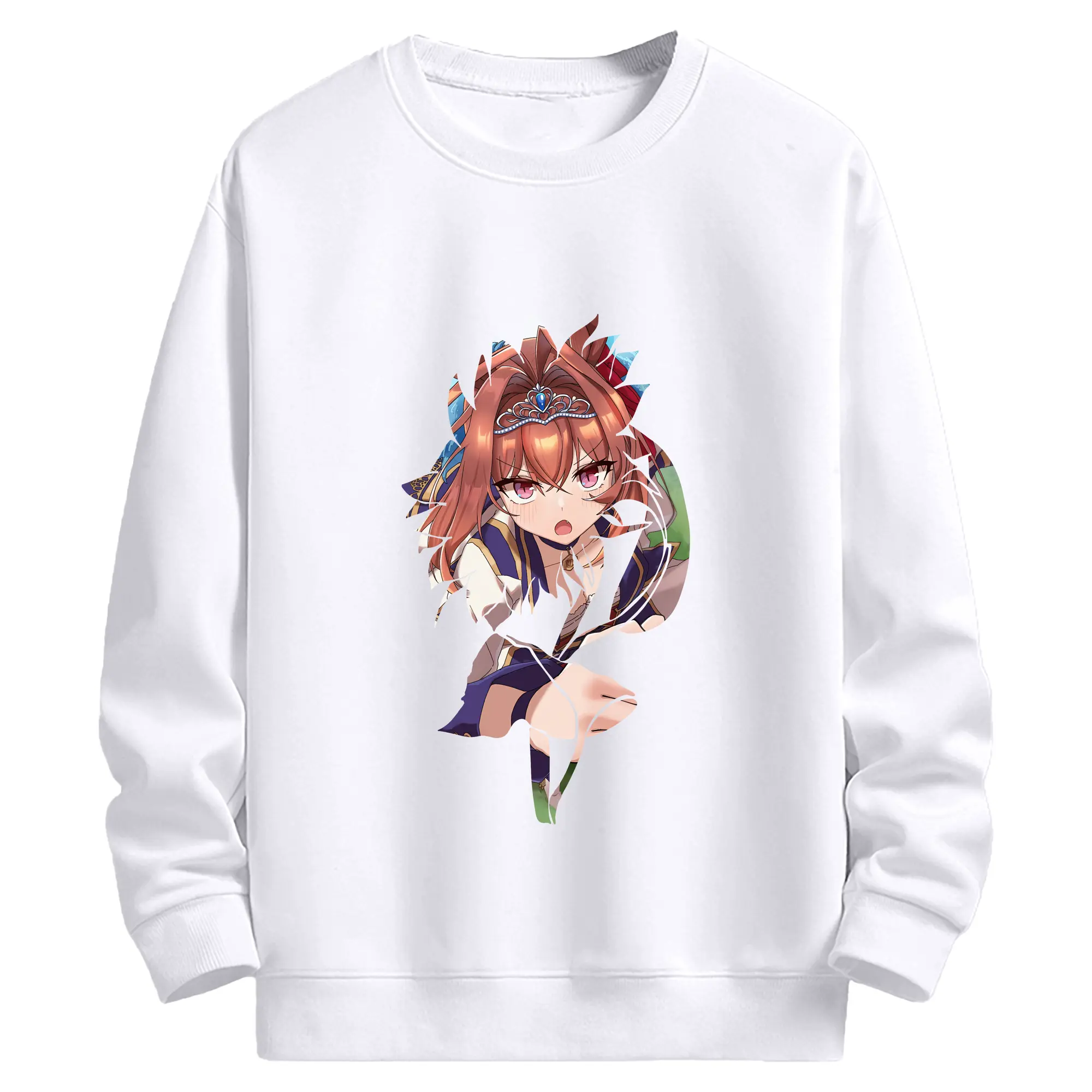 ウマ娘 プリティーダービー グッズ ダイワスカーレット - 高品質 クルーネック スウェット ・ コットン59％ ポリエステル41％ ・ ユニセックス 長袖 トレーナー ・ カジュアル デイリー スポーツ 散歩用