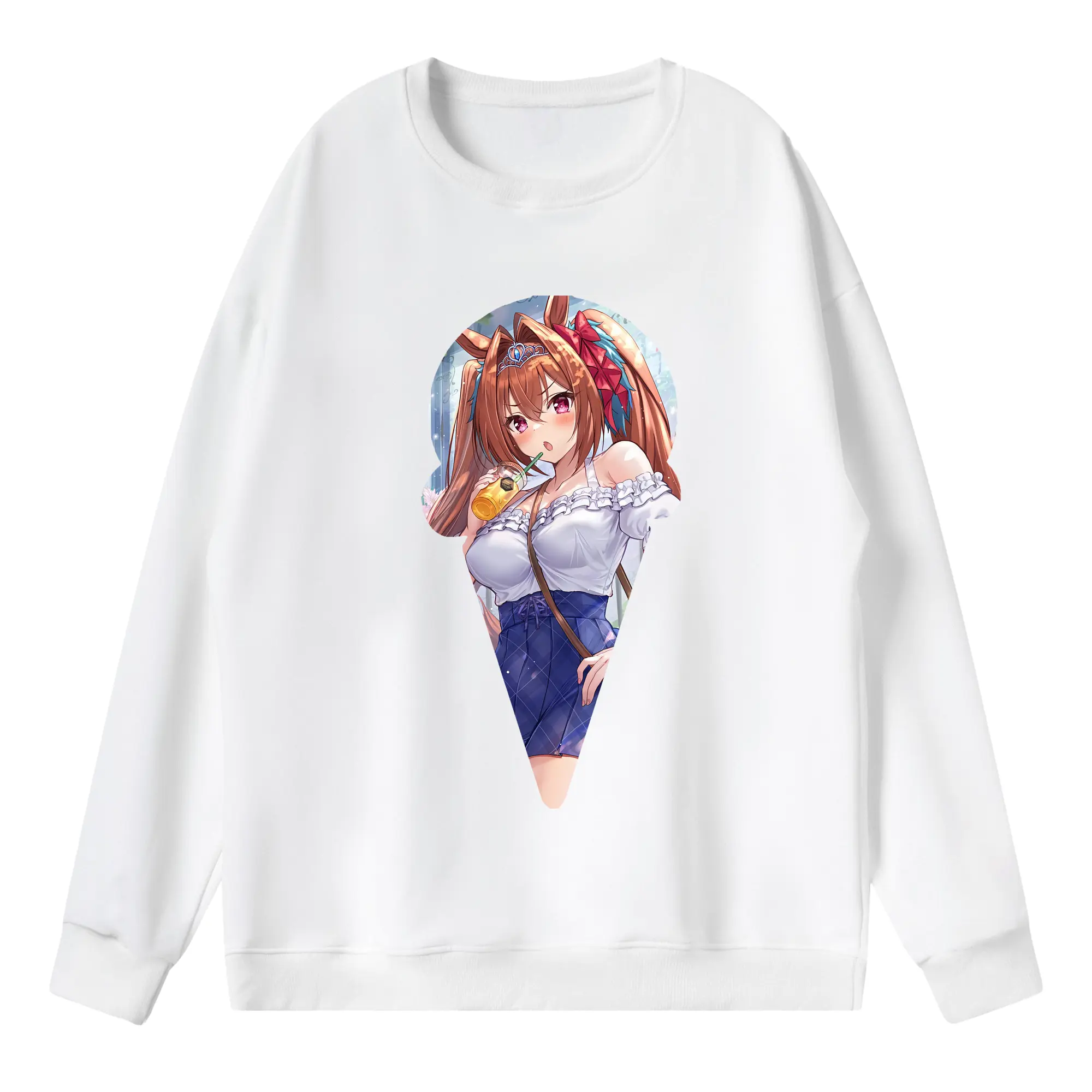 ウマ娘 プリティーダービー グッズ ダイワスカーレット - 薄手 クルーネック スウェット 裏毛260g · ポリエステル 春秋向け カジュアル 男女兼用 · トレーナー デイリー スポーツ 散歩に最適