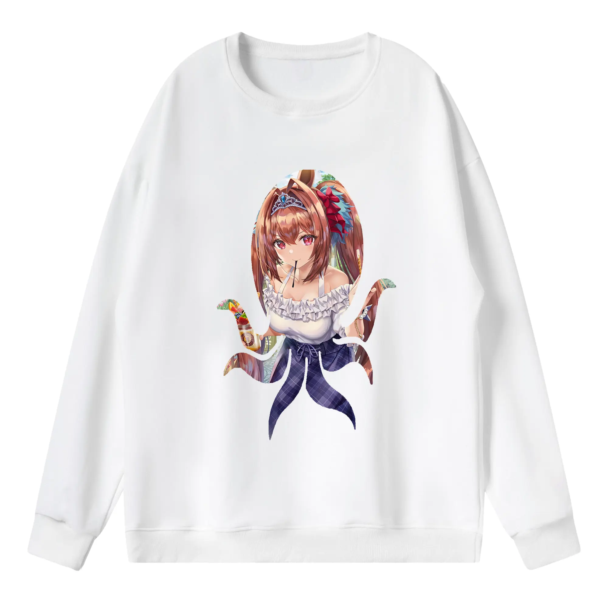 ウマ娘 プリティーダービー グッズ ダイワスカーレット - 薄手 クルーネック スウェット 裏毛260g · ポリエステル 春秋向け カジュアル 男女兼用 · トレーナー デイリー スポーツ 散歩に最適