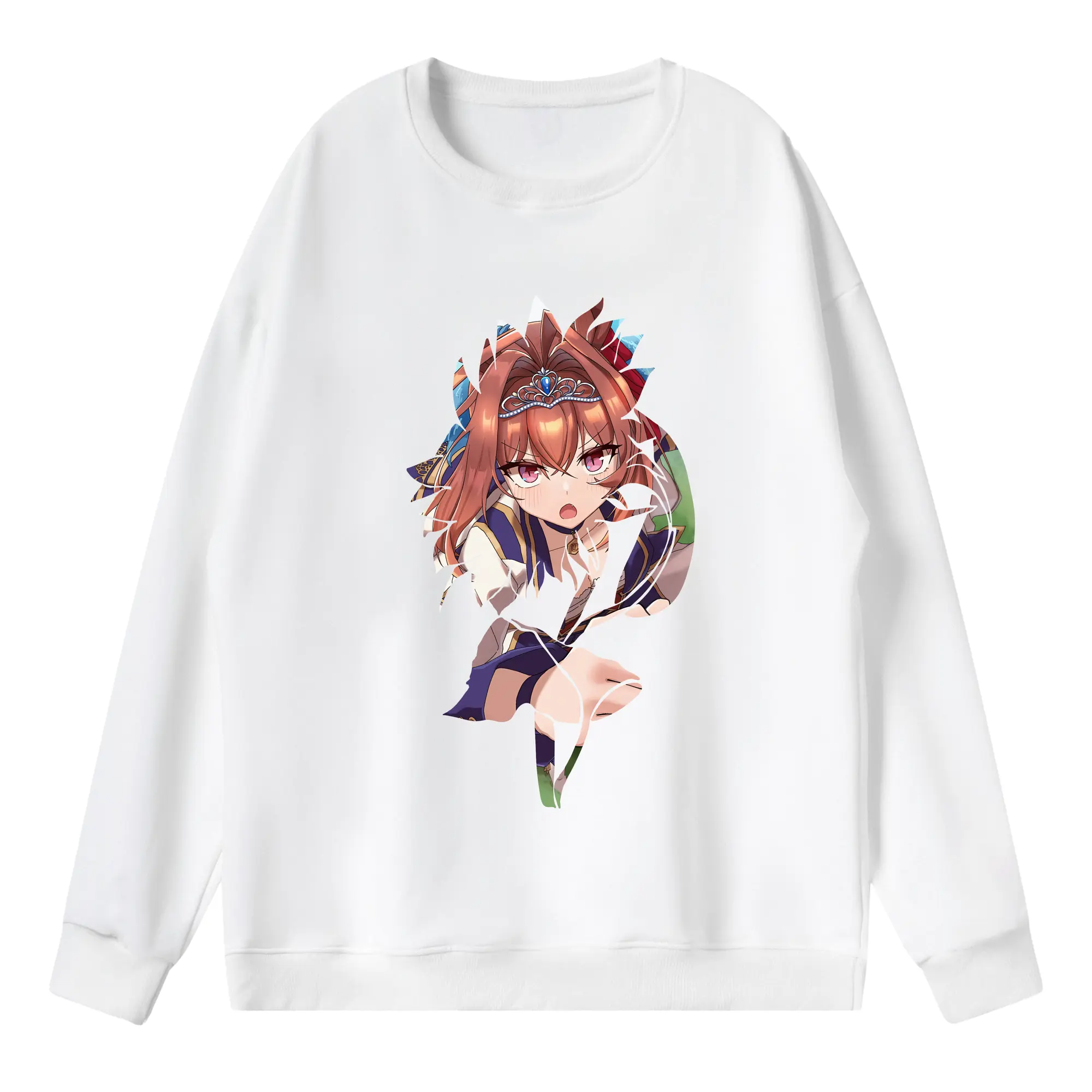 ウマ娘 プリティーダービー グッズ ダイワスカーレット - 薄手 クルーネック スウェット 裏毛260g · ポリエステル 春秋向け カジュアル 男女兼用 · トレーナー デイリー スポーツ 散歩に最適