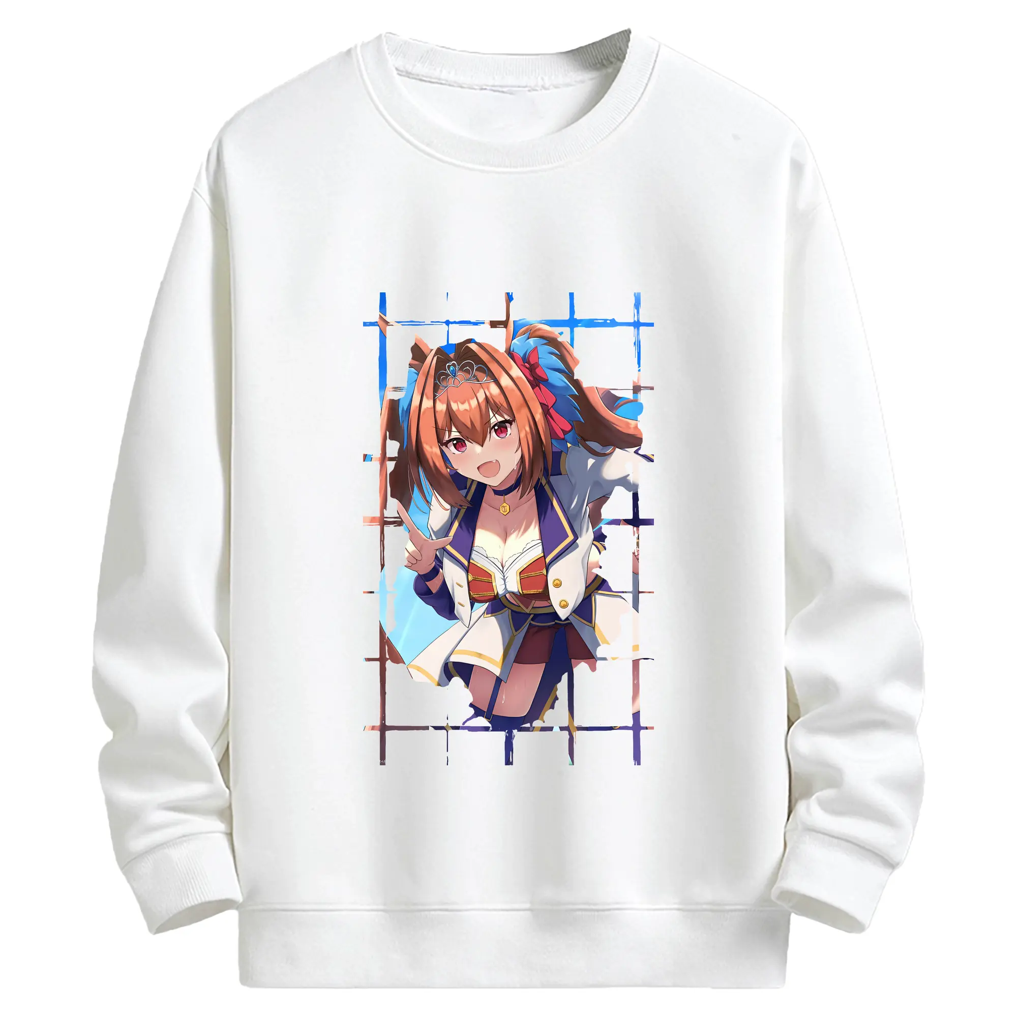 ウマ娘 プリティーダービー グッズ ダイワスカーレット - キッズ クルーネックスウェットシャツ ・ フロントプリント ・ 綿80％ ポリエステル20％ ・ 快適 通学 スポーツ 日常使い お散歩用