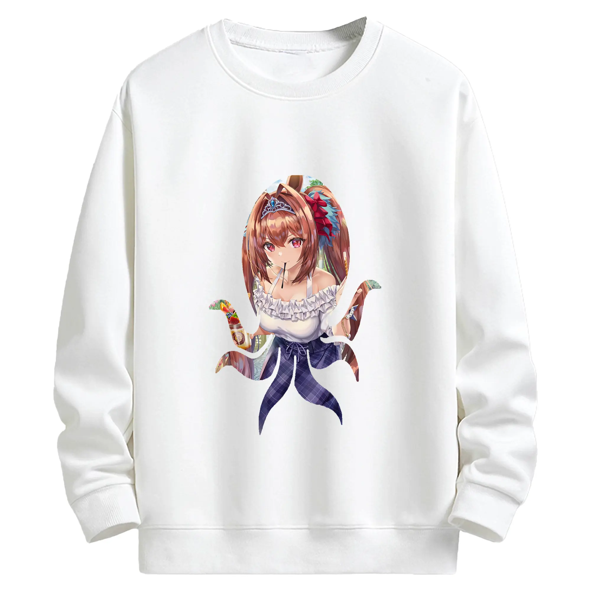 ウマ娘 プリティーダービー グッズ ダイワスカーレット - キッズ クルーネックスウェットシャツ ・ フロントプリント ・ 綿80％ ポリエステル20％ ・ 快適 通学 スポーツ 日常使い お散歩用