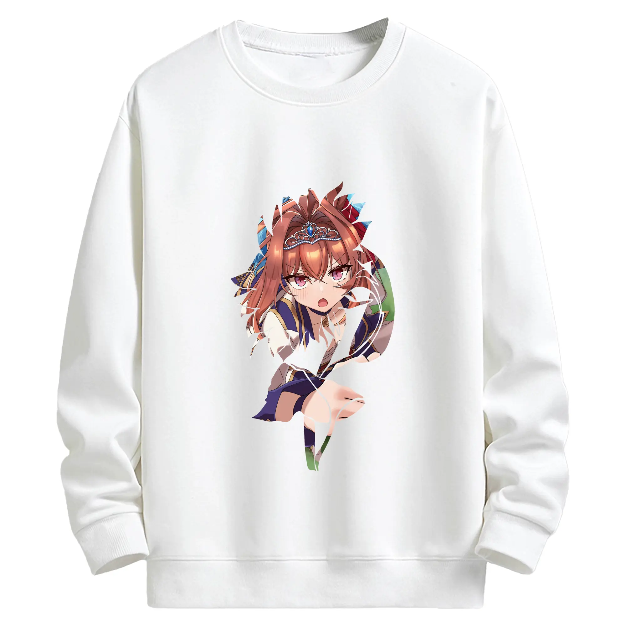 ウマ娘 プリティーダービー グッズ ダイワスカーレット - キッズ クルーネックスウェットシャツ ・ フロントプリント ・ 綿80％ ポリエステル20％ ・ 快適 通学 スポーツ 日常使い お散歩用