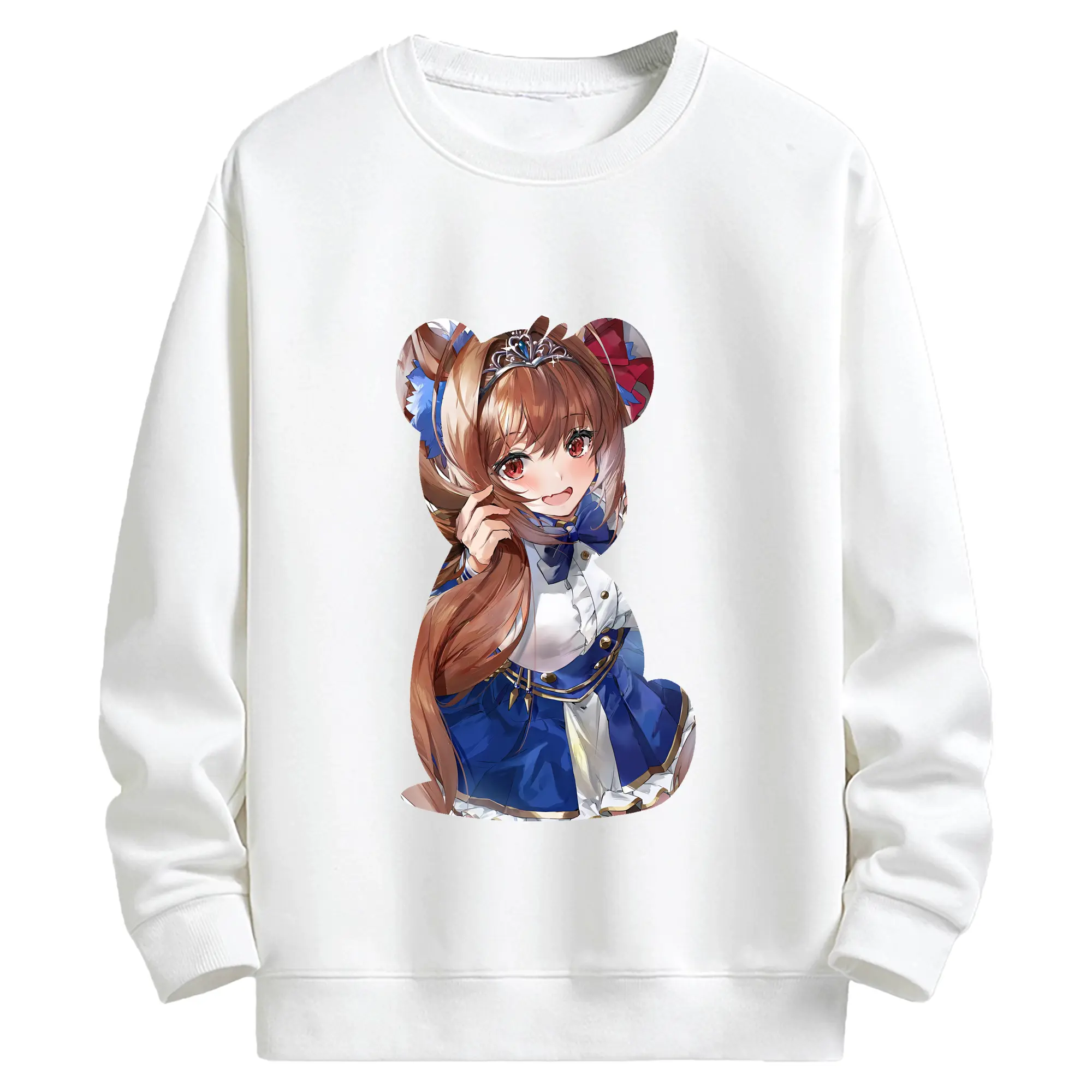 ウマ娘 プリティーダービー グッズ ダイワスカーレット - キッズ クルーネックスウェットシャツ ・ フロントプリント ・ 綿80％ ポリエステル20％ ・ 快適 通学 スポーツ 日常使い お散歩用