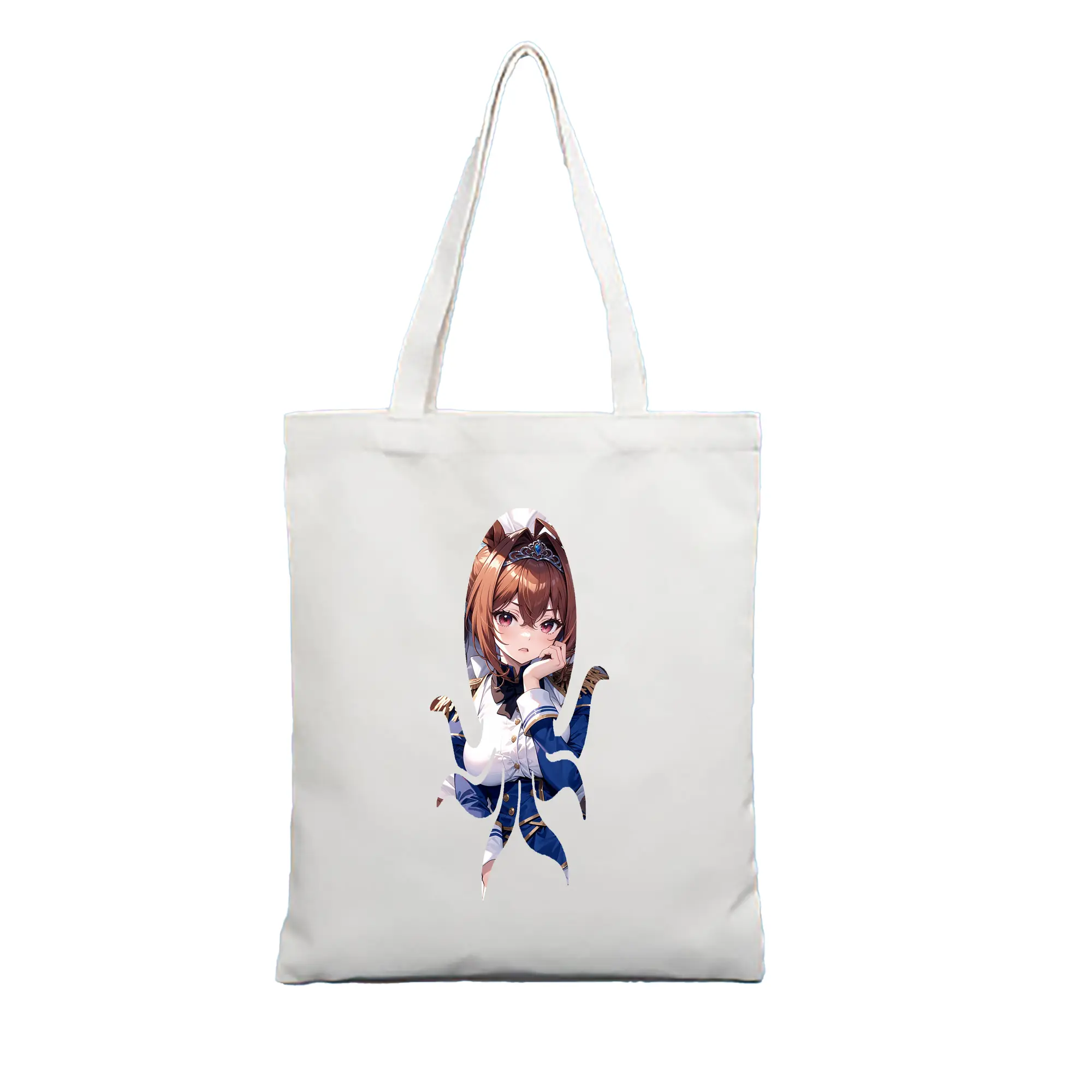 ウマ娘 プリティーダービー グッズ ダイワスカーレット - 縦型キャンバス手提げバッグ（トートバッグ） ・ キャンバス素材 ・ ショッピング用 ・ 軽量 丈夫 お手入れ簡単