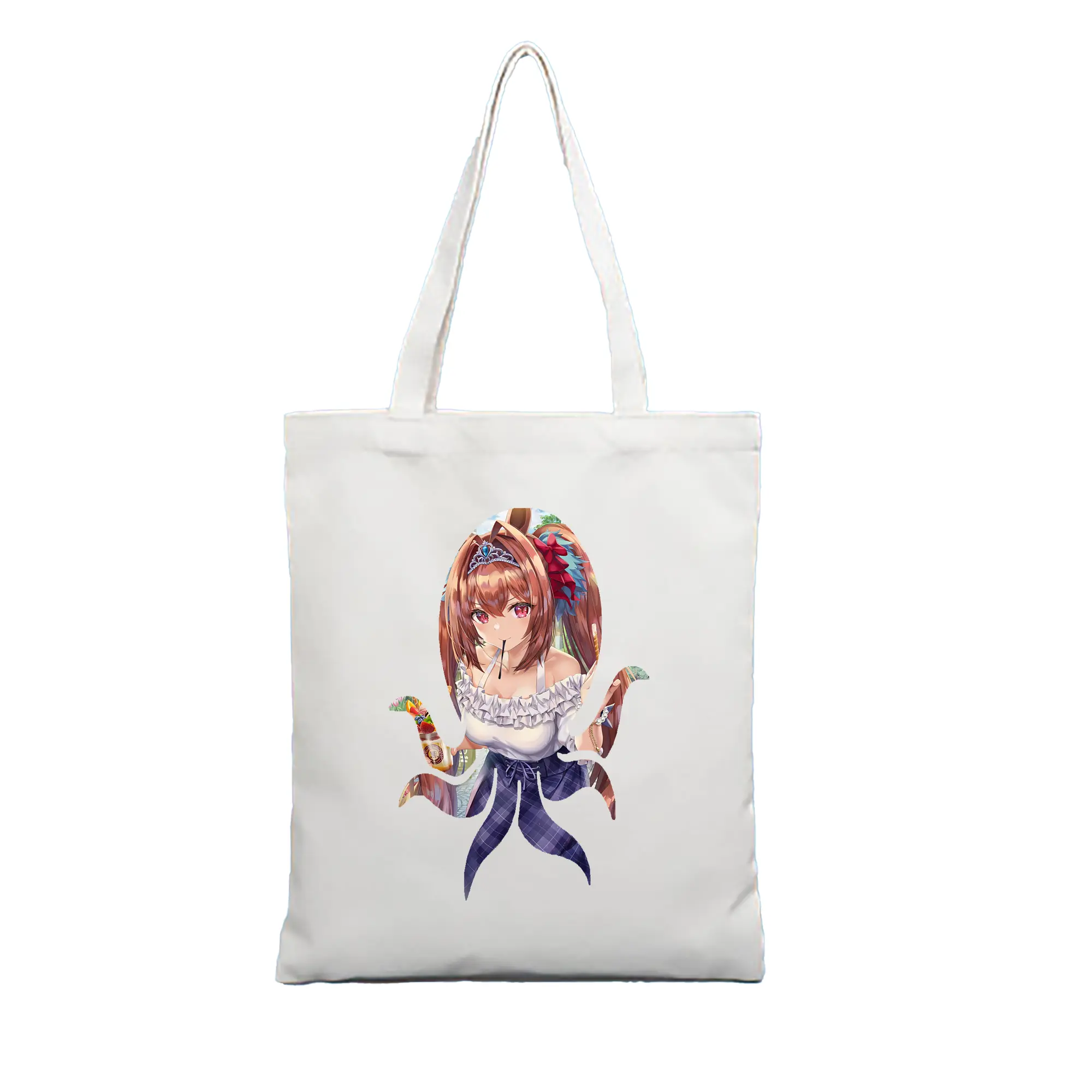 ウマ娘 プリティーダービー グッズ ダイワスカーレット - 縦型キャンバス手提げバッグ（トートバッグ） ・ キャンバス素材 ・ ショッピング用 ・ 軽量 丈夫 お手入れ簡単