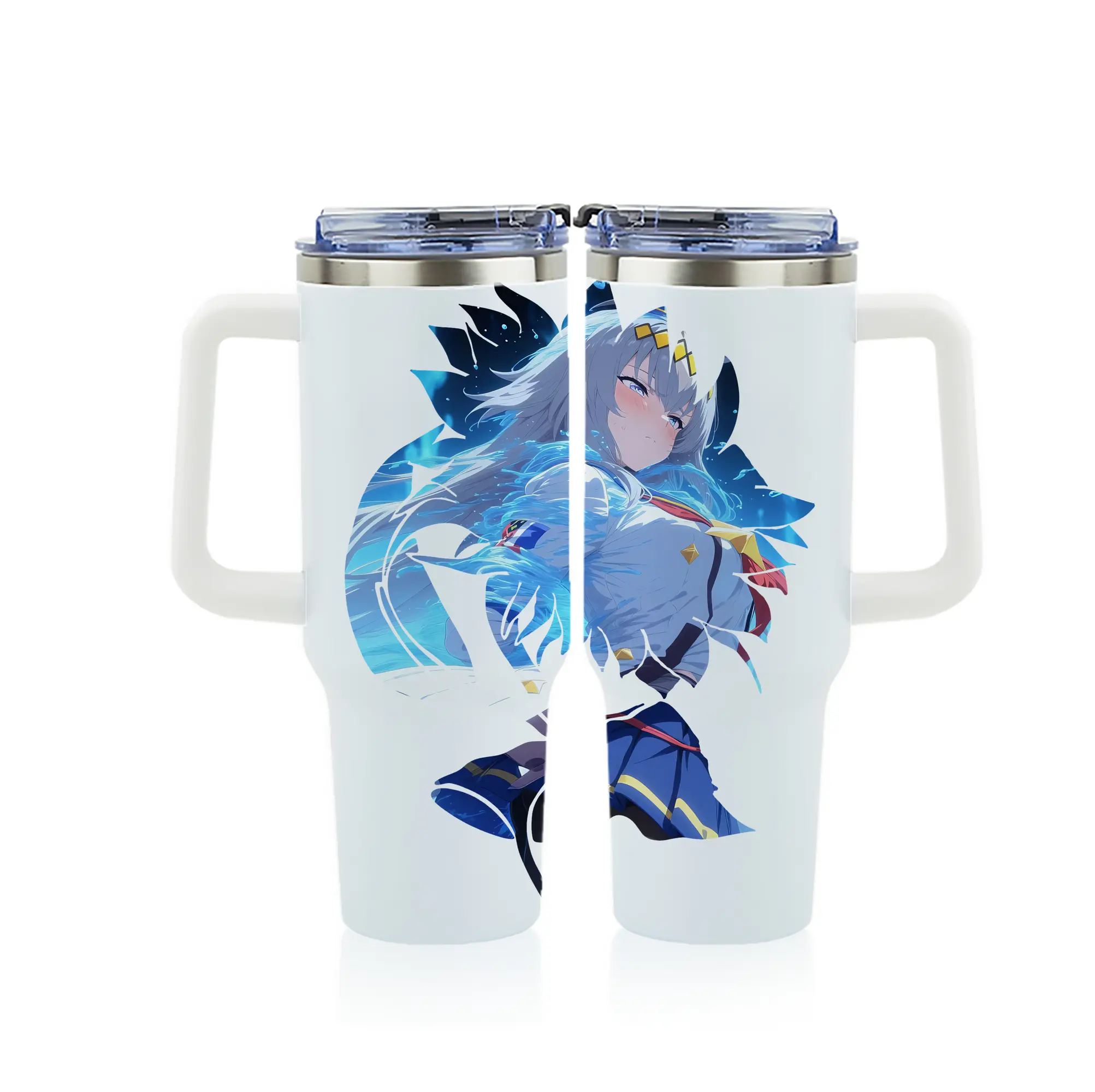 ウマ娘 プリティーダービー グッズ オグリキャップ - 1200mL フルプリント車用タンブラー ・ 304ステンレス 内側 ・ 201ステンレス 外側 ・ 保温 保冷 ・ 通勤 ドライブ アウトドア用