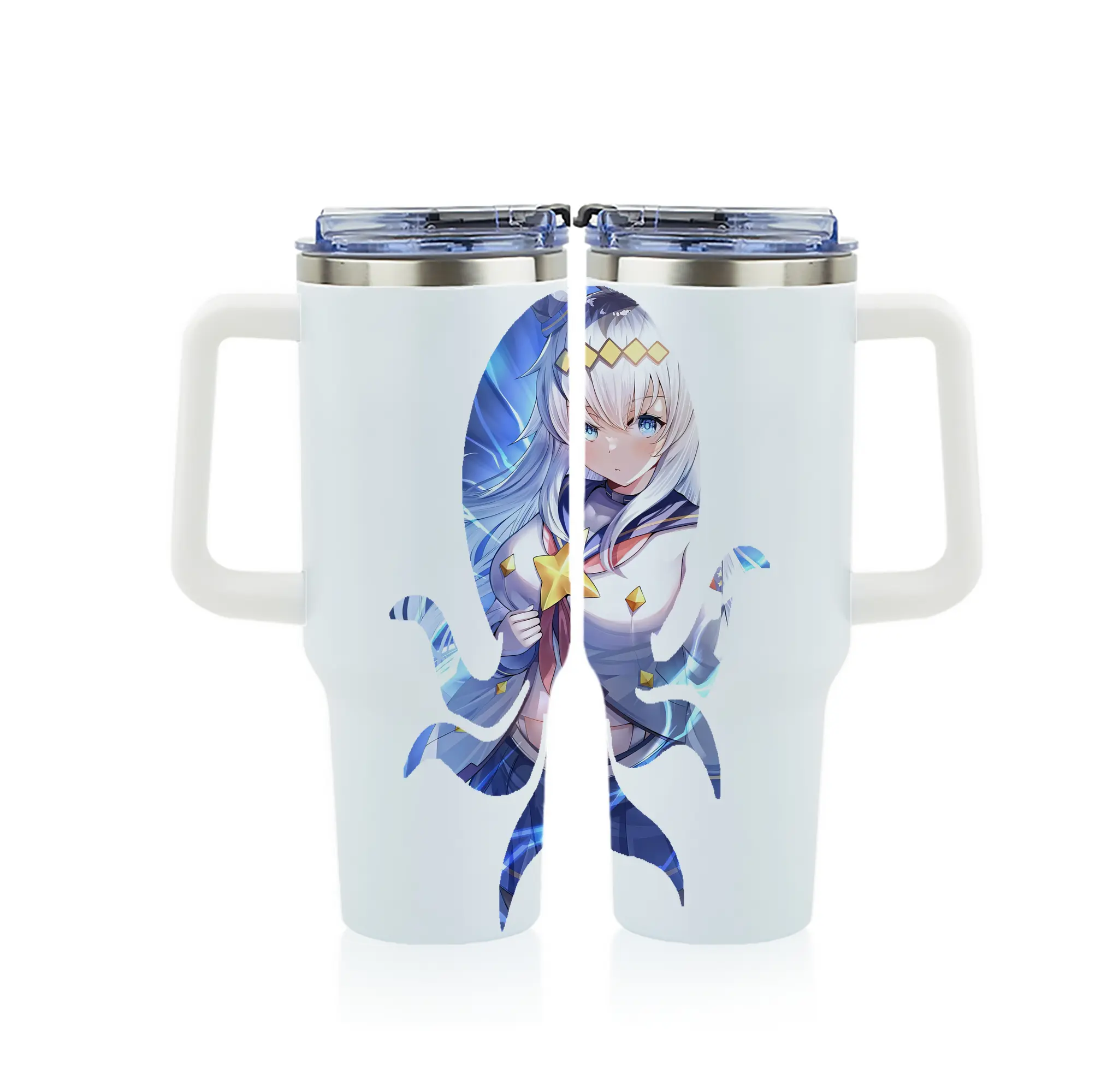 ウマ娘 プリティーダービー グッズ オグリキャップ - 1200mL フルプリント車用タンブラー ・ 304ステンレス 内側 ・ 201ステンレス 外側 ・ 保温 保冷 ・ 通勤 ドライブ アウトドア用