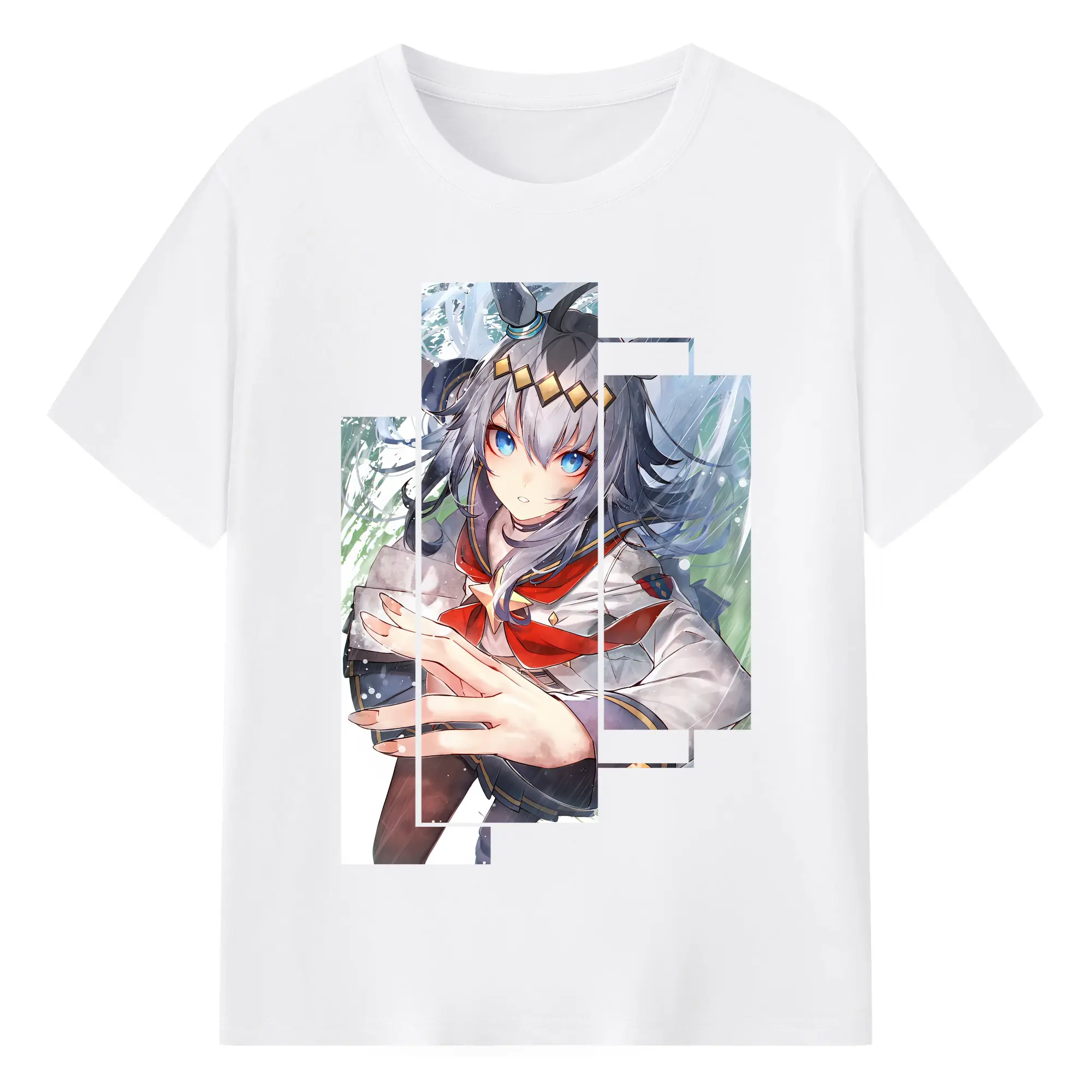 ウマ娘 プリティーダービー グッズ オグリキャップ - 綿100％ 半袖Tシャツ ・ フロントプリント ・ 快適 通気性 ・ 日常使い 散歩 スポーツ用