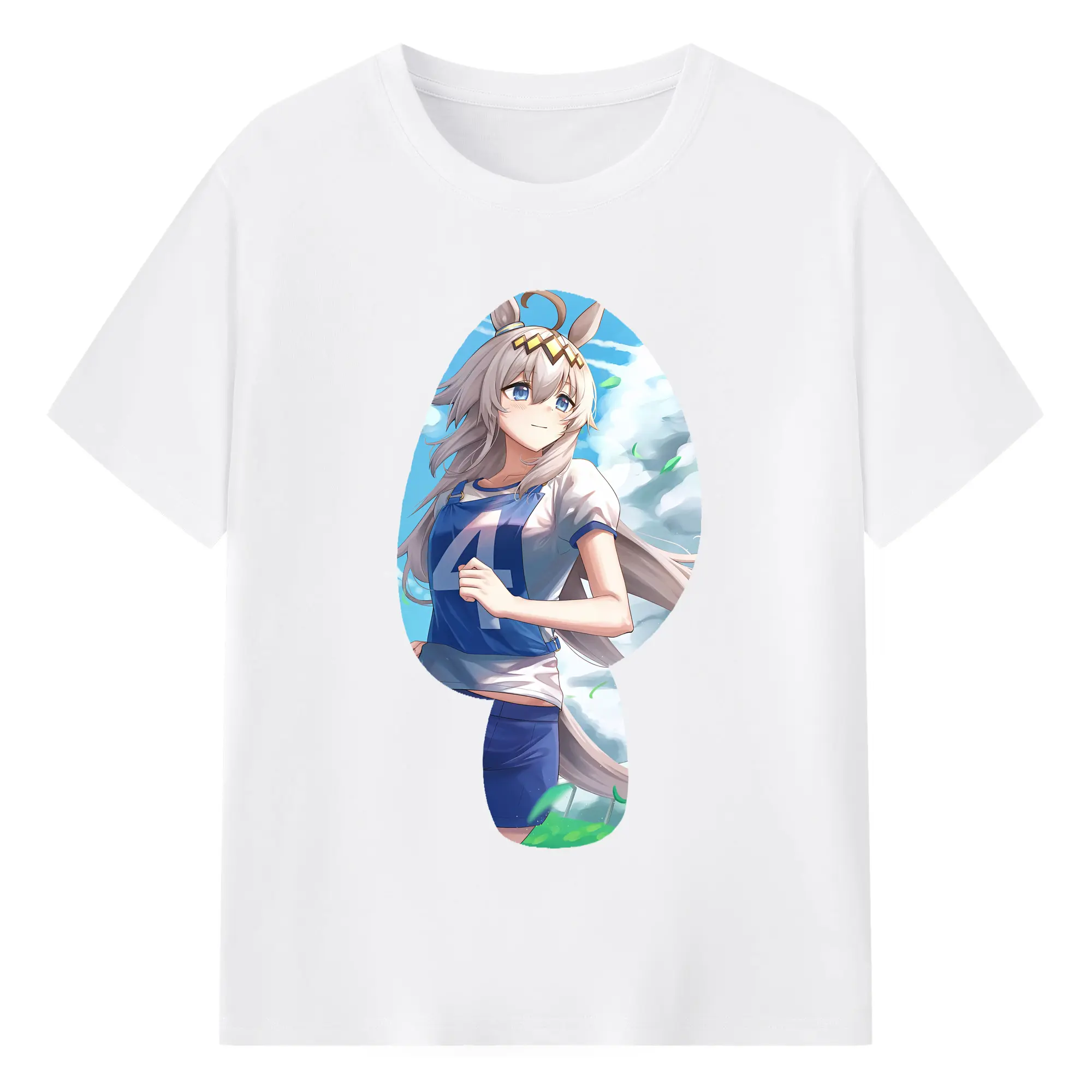 ウマ娘 プリティーダービー グッズ オグリキャップ - 綿100％ 半袖Tシャツ ・ フロントプリント ・ 快適 通気性 ・ 日常使い 散歩 スポーツ用