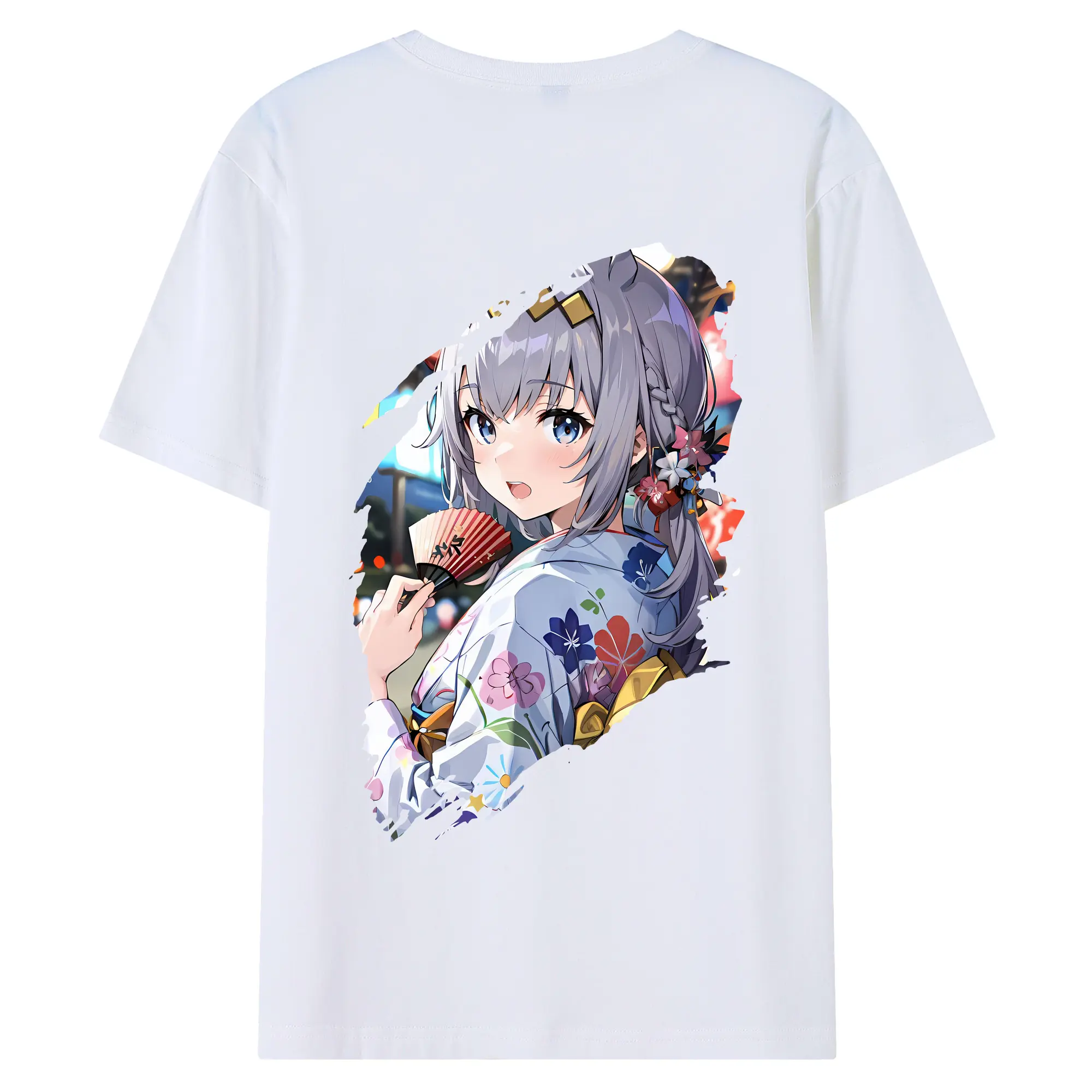 ウマ娘 プリティーダービー グッズ オグリキャップ - 綿100％ 半袖Tシャツ ・ バックプリント ・ 快適 通気性 ・ 日常使い 散歩 スポーツ用