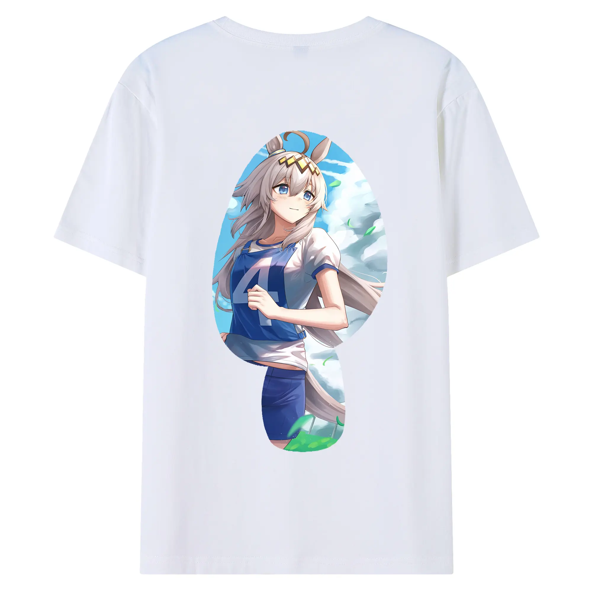 ウマ娘 プリティーダービー グッズ オグリキャップ - 綿100％ 半袖Tシャツ ・ バックプリント ・ 快適 通気性 ・ 日常使い 散歩 スポーツ用