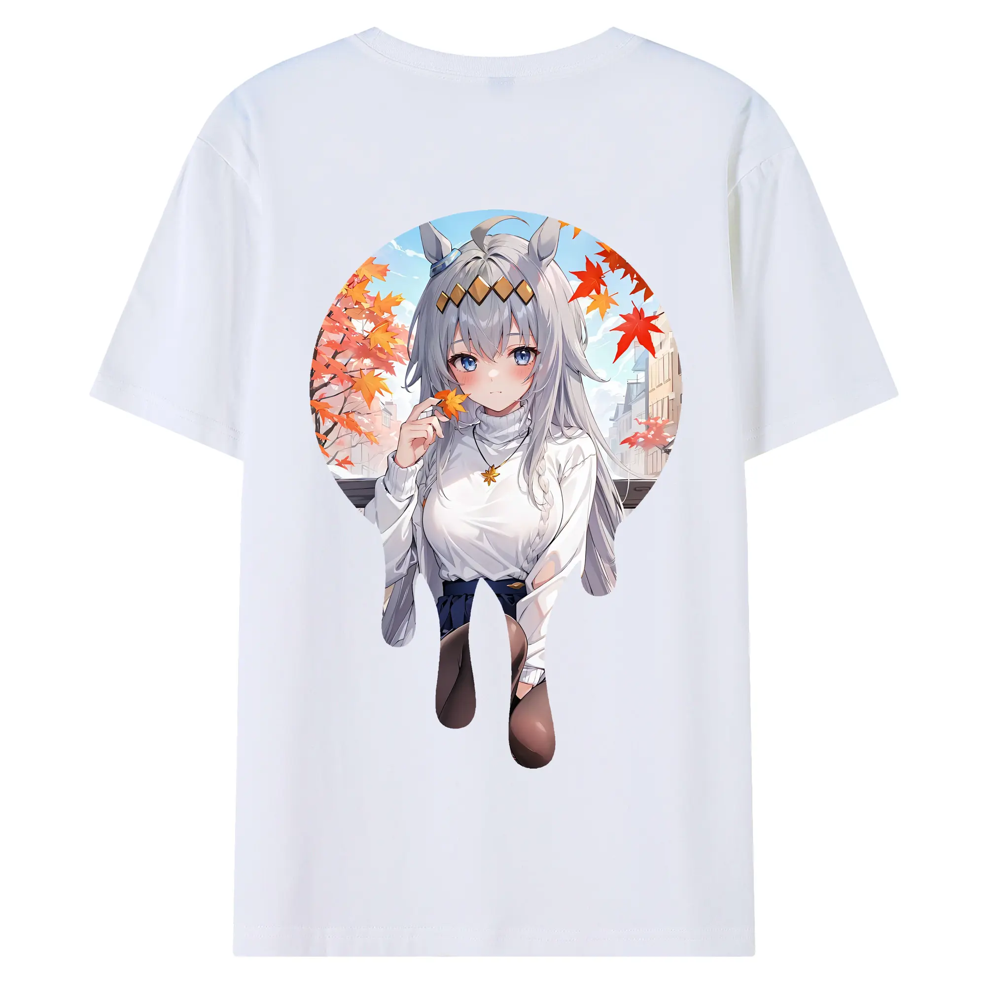 ウマ娘 プリティーダービー グッズ オグリキャップ - 綿100％ 半袖Tシャツ ・ バックプリント ・ 快適 通気性 ・ 日常使い 散歩 スポーツ用