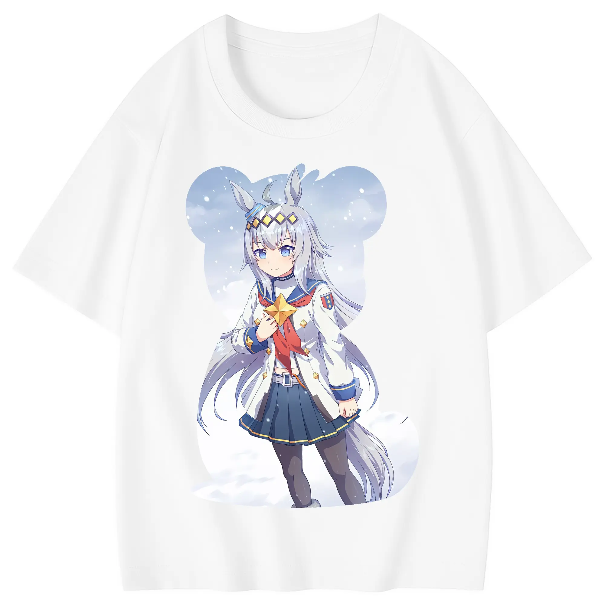 ウマ娘 プリティーダービー グッズ オグリキャップ - 綿100％ キッズTシャツ ・ フロントプリント ・ 快適 通気性 ・ スポーツ カジュアル 散歩用