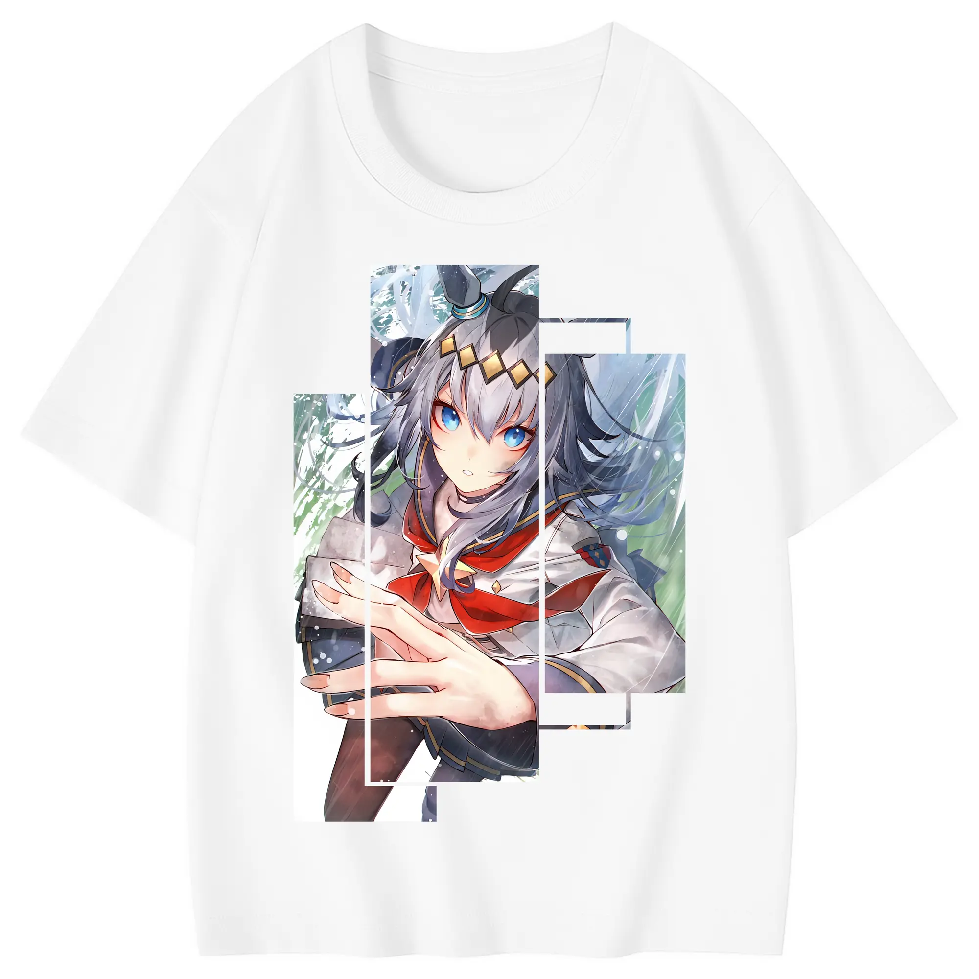 ウマ娘 プリティーダービー グッズ オグリキャップ - 綿100％ キッズTシャツ ・ フロントプリント ・ 快適 通気性 ・ スポーツ カジュアル 散歩用