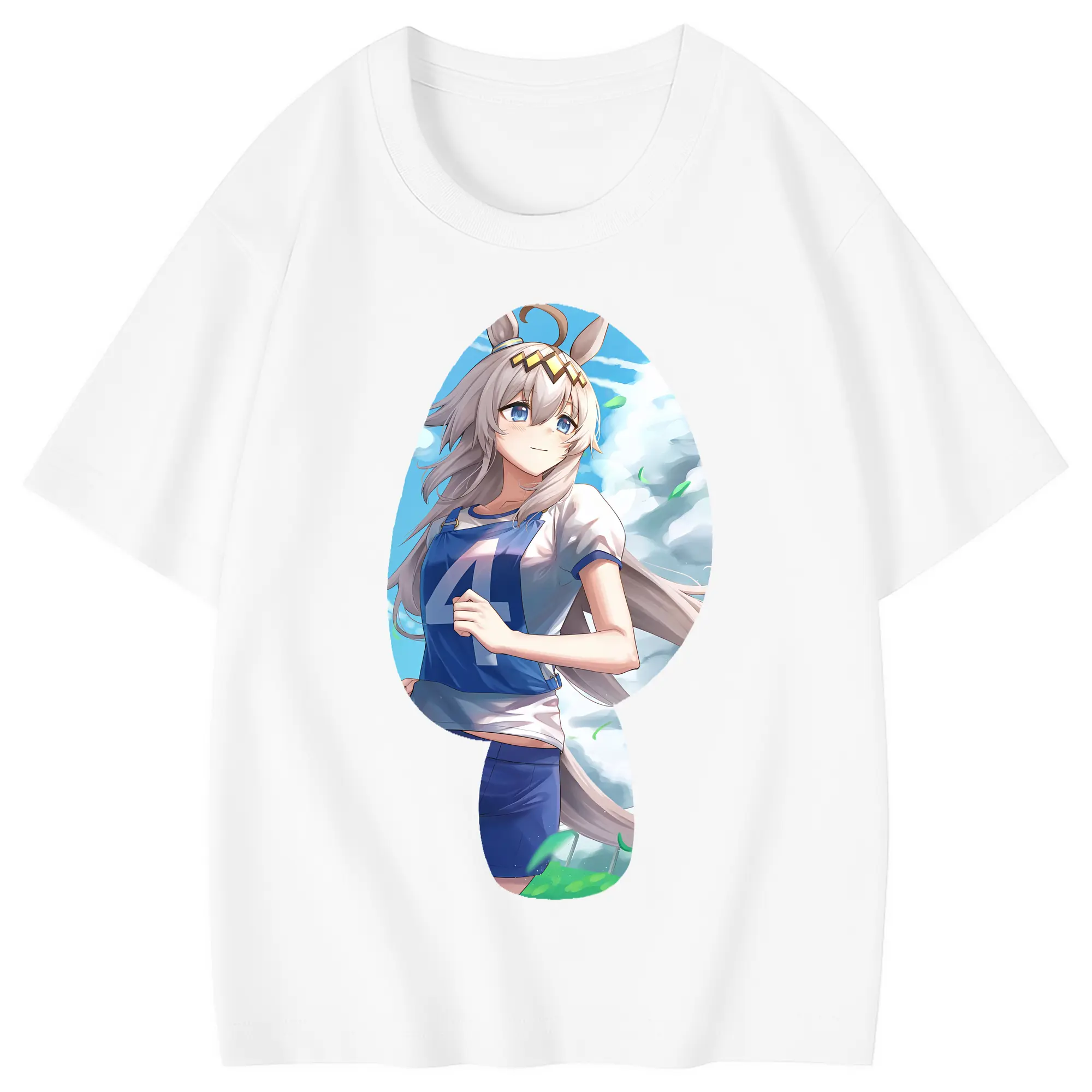 ウマ娘 プリティーダービー グッズ オグリキャップ - 綿100％ キッズTシャツ ・ フロントプリント ・ 快適 通気性 ・ スポーツ カジュアル 散歩用
