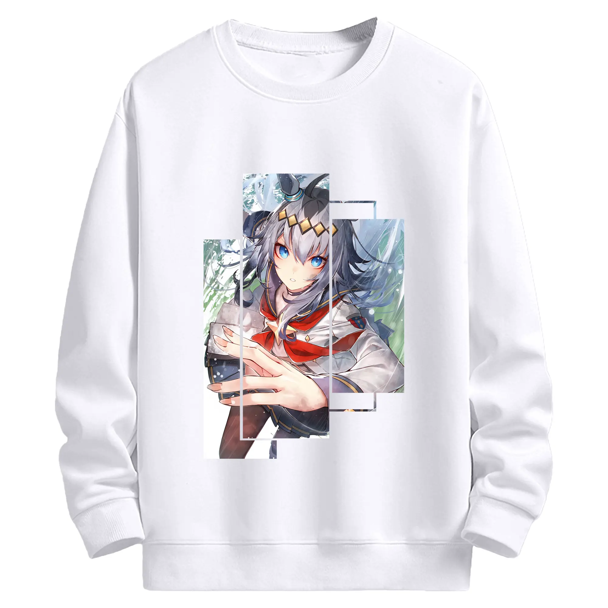 ウマ娘 プリティーダービー グッズ オグリキャップ - 高品質 クルーネック スウェット ・ コットン59％ ポリエステル41％ ・ ユニセックス 長袖 トレーナー ・ カジュアル デイリー スポーツ 散歩用