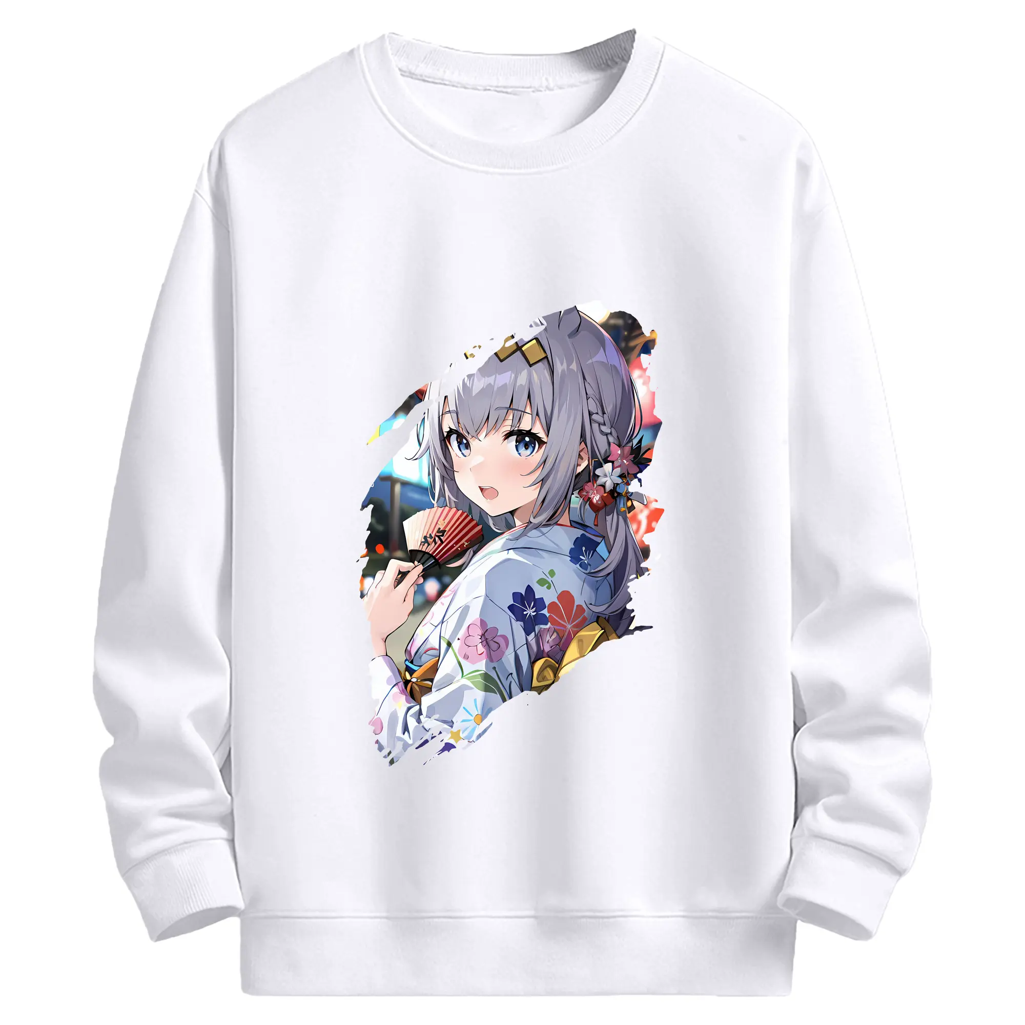 ウマ娘 プリティーダービー グッズ オグリキャップ - 高品質 クルーネック スウェット ・ コットン59％ ポリエステル41％ ・ ユニセックス 長袖 トレーナー ・ カジュアル デイリー スポーツ 散歩用