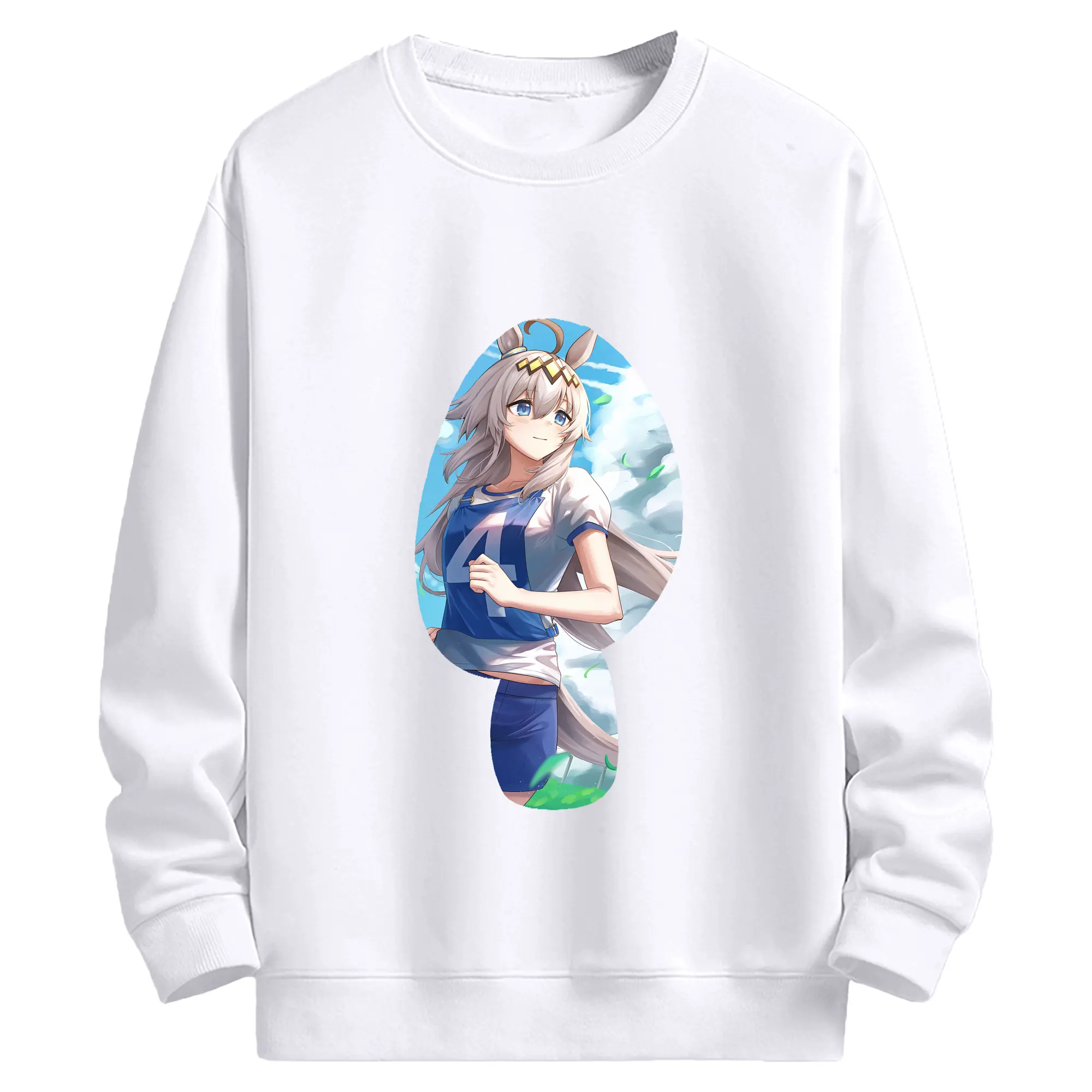 ウマ娘 プリティーダービー グッズ オグリキャップ - 高品質 クルーネック スウェット ・ コットン59％ ポリエステル41％ ・ ユニセックス 長袖 トレーナー ・ カジュアル デイリー スポーツ 散歩用