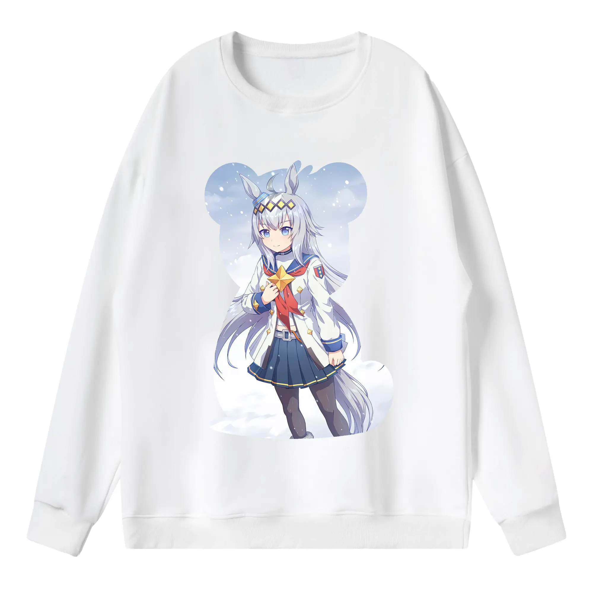 ウマ娘 プリティーダービー グッズ オグリキャップ - 薄手 クルーネック スウェット 裏毛260g · ポリエステル 春秋向け カジュアル 男女兼用 · トレーナー デイリー スポーツ 散歩に最適