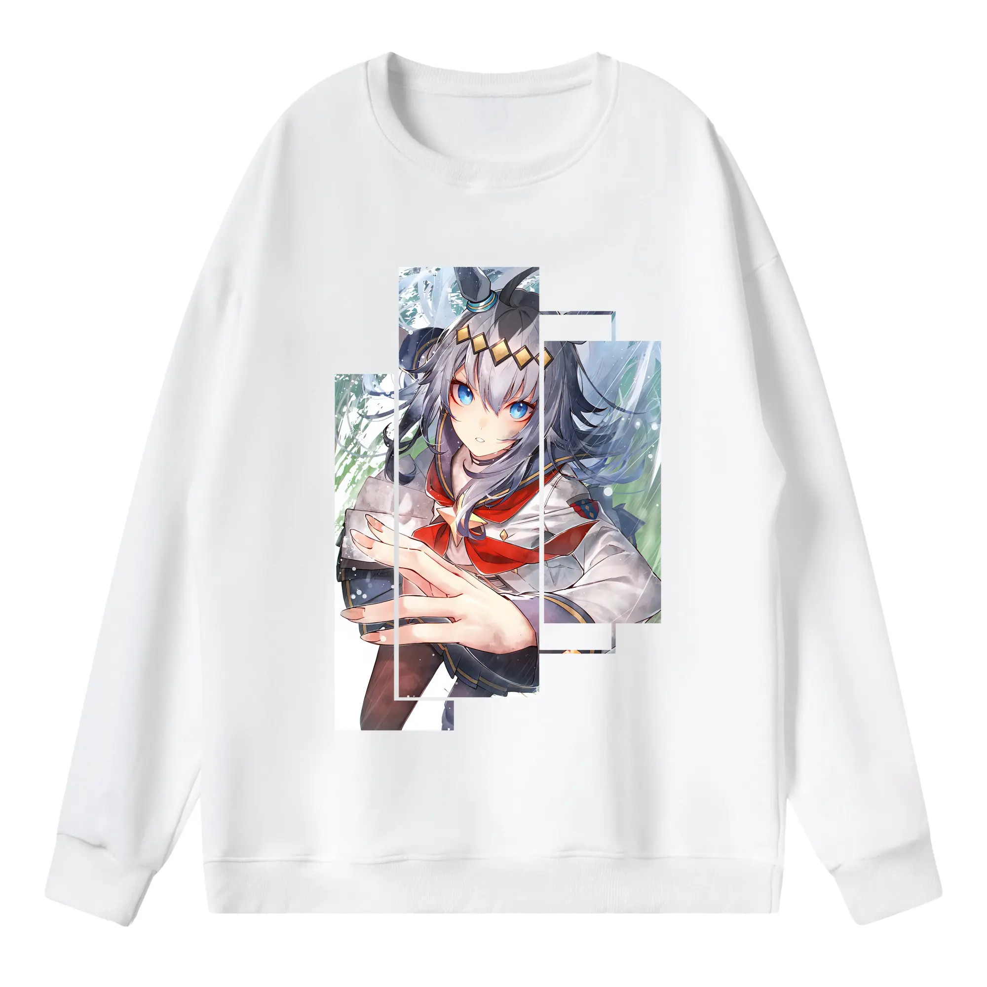 ウマ娘 プリティーダービー グッズ オグリキャップ - 薄手 クルーネック スウェット 裏毛260g · ポリエステル 春秋向け カジュアル 男女兼用 · トレーナー デイリー スポーツ 散歩に最適