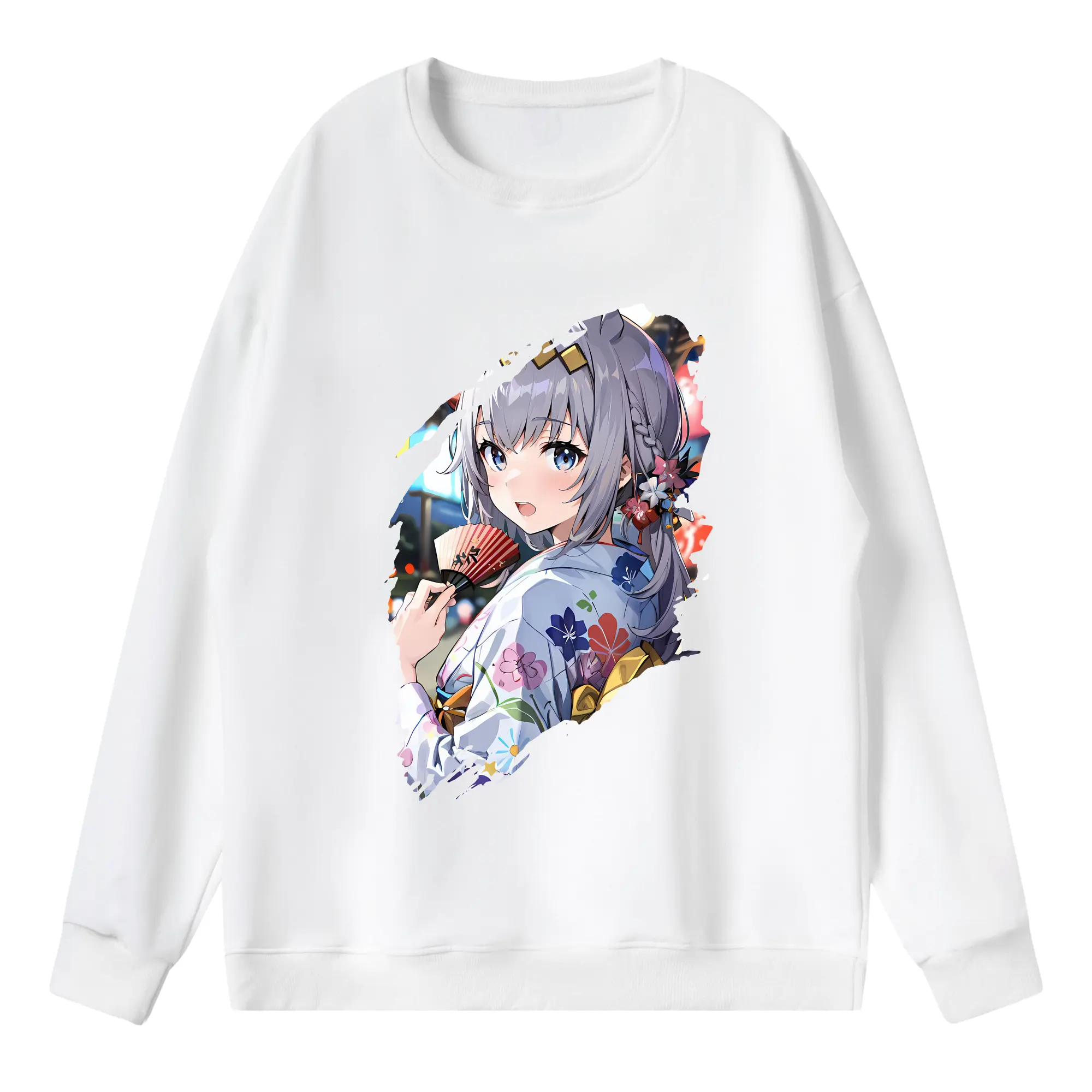 ウマ娘 プリティーダービー グッズ オグリキャップ - 薄手 クルーネック スウェット 裏毛260g · ポリエステル 春秋向け カジュアル 男女兼用 · トレーナー デイリー スポーツ 散歩に最適