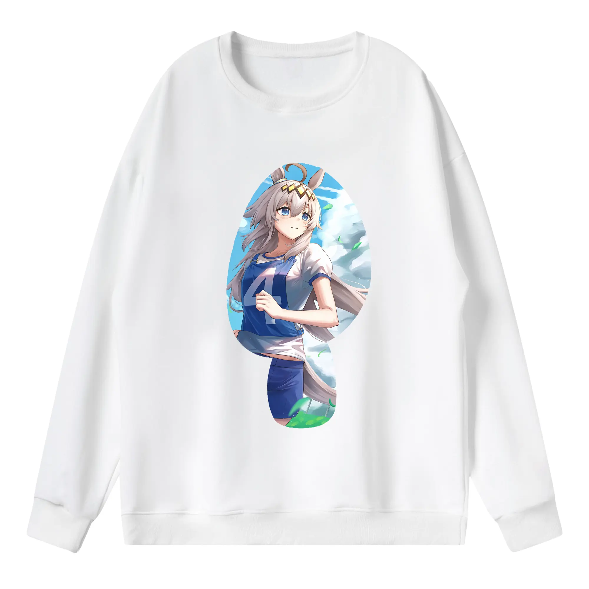 ウマ娘 プリティーダービー グッズ オグリキャップ - 薄手 クルーネック スウェット 裏毛260g · ポリエステル 春秋向け カジュアル 男女兼用 · トレーナー デイリー スポーツ 散歩に最適