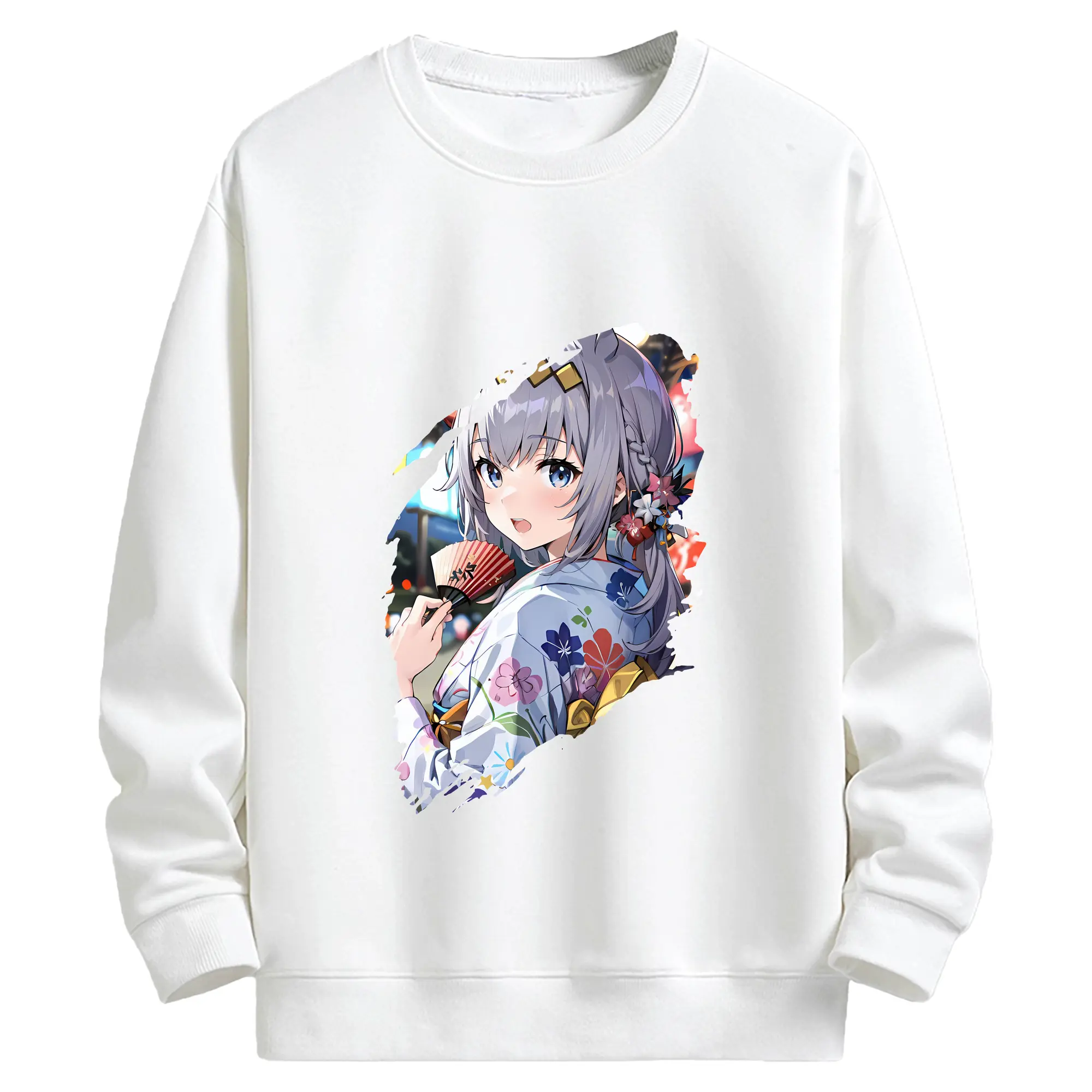 ウマ娘 プリティーダービー グッズ オグリキャップ - キッズ クルーネックスウェットシャツ ・ フロントプリント ・ 綿80％ ポリエステル20％ ・ 快適 通学 スポーツ 日常使い お散歩用