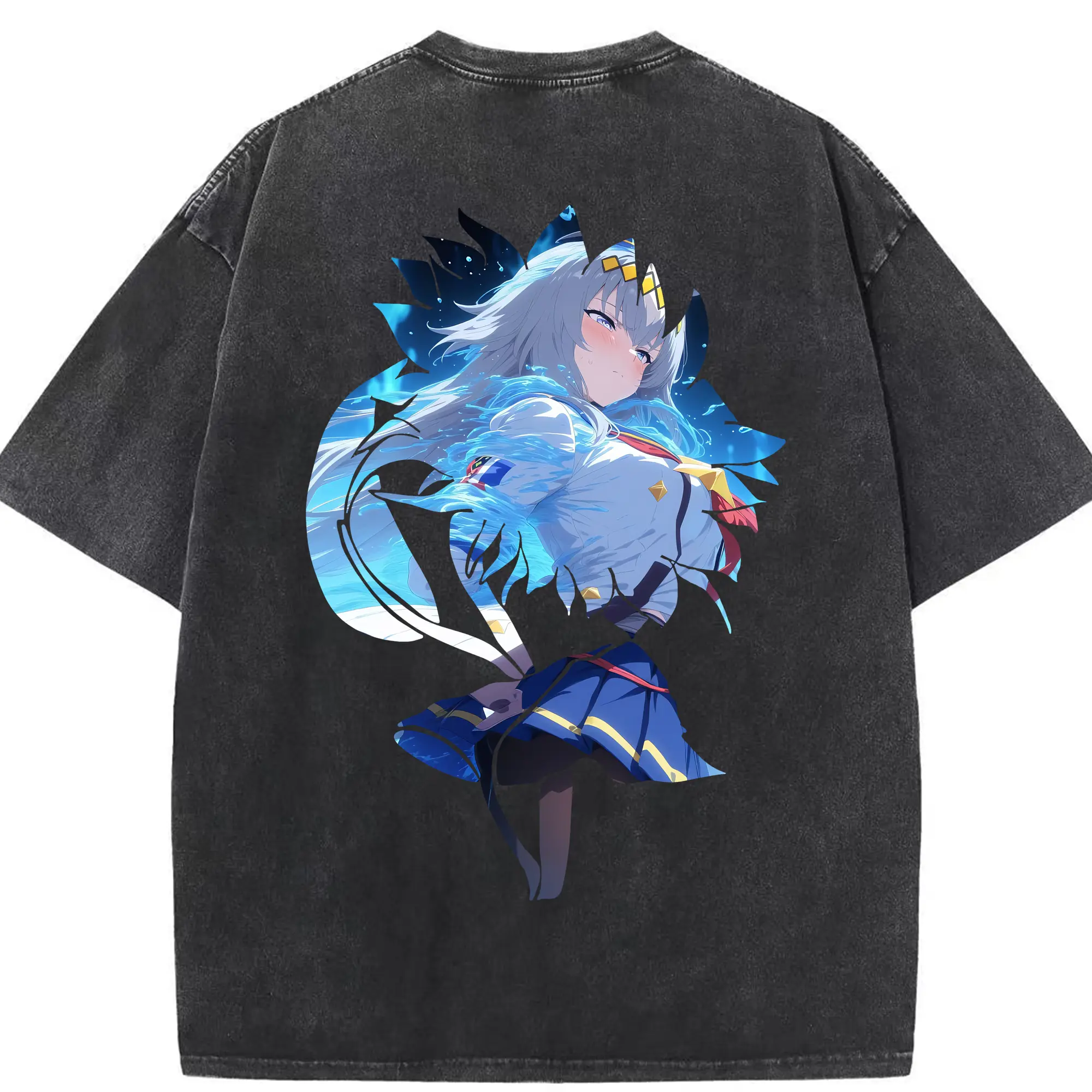 ウマ娘 プリティーダービー グッズ オグリキャップ - 綿100％ ヴィンテージ風 半袖Tシャツ ・ 背面プリント ・ 柔らか肌触り ・ 通気性 快適 ・ スポーツ カジュアル 外出用