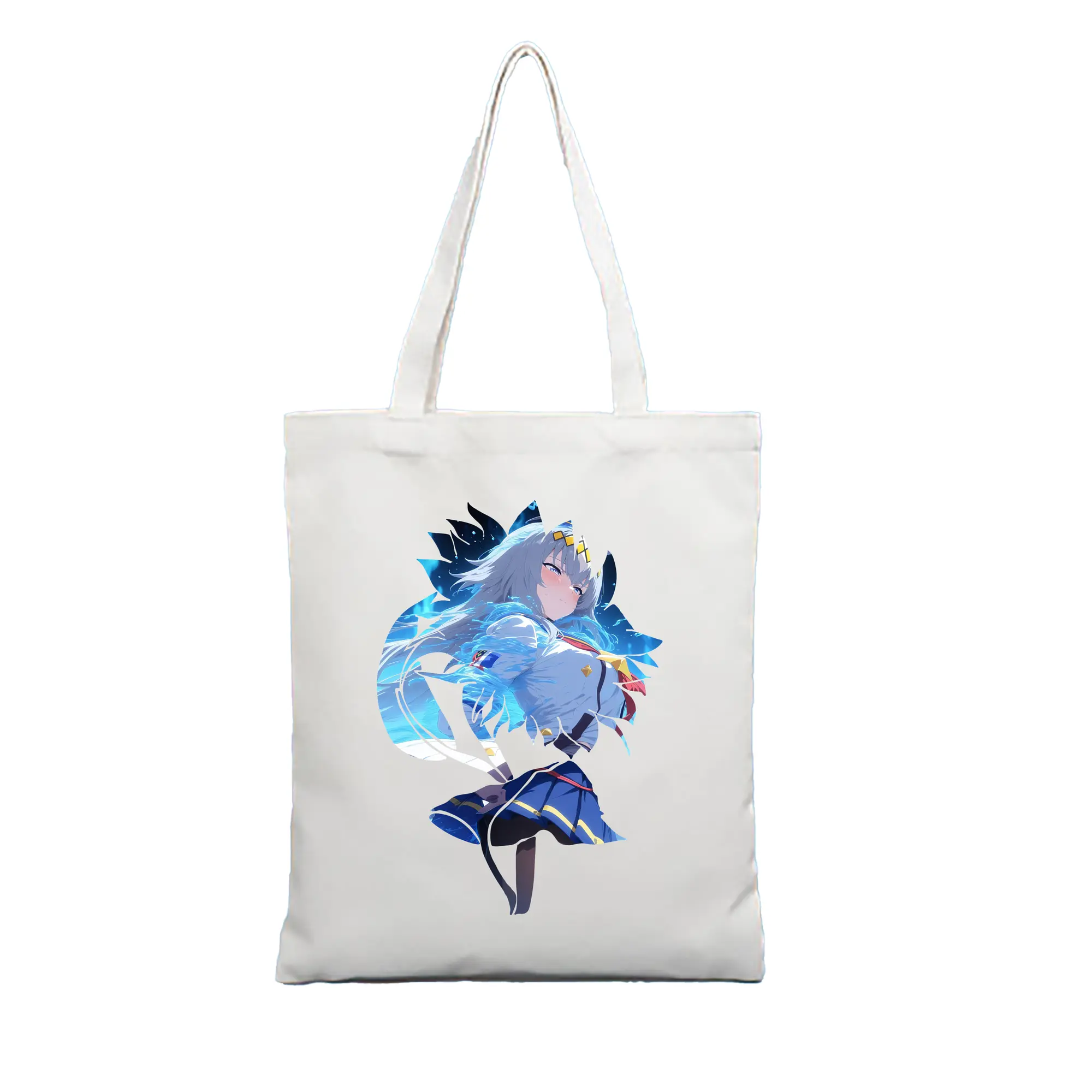 ウマ娘 プリティーダービー グッズ オグリキャップ - 縦型キャンバス手提げバッグ（トートバッグ） ・ キャンバス素材 ・ ショッピング用 ・ 軽量 丈夫 お手入れ簡単