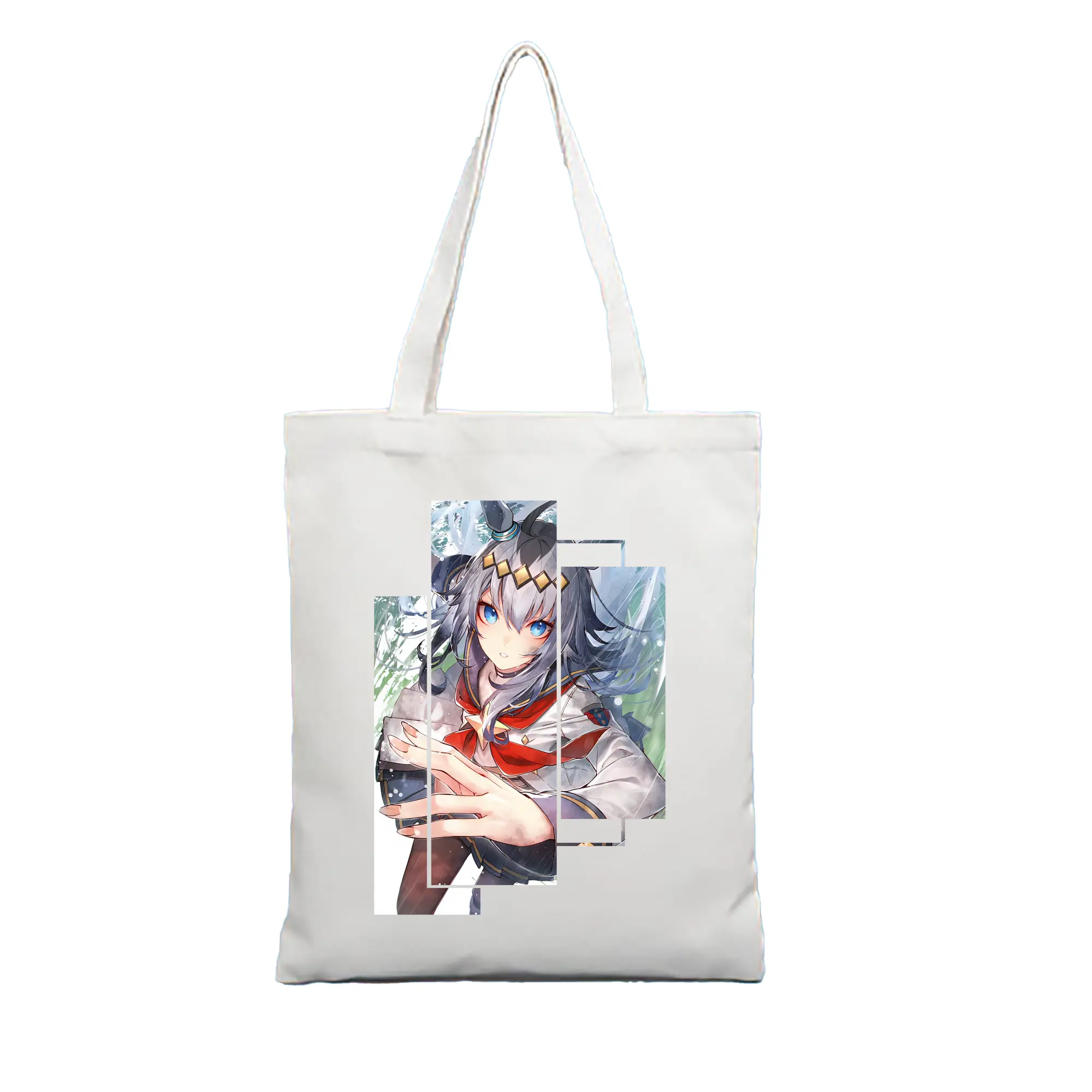 ウマ娘 プリティーダービー グッズ オグリキャップ - 縦型キャンバス手提げバッグ（トートバッグ） ・ キャンバス素材 ・ ショッピング用 ・ 軽量 丈夫 お手入れ簡単