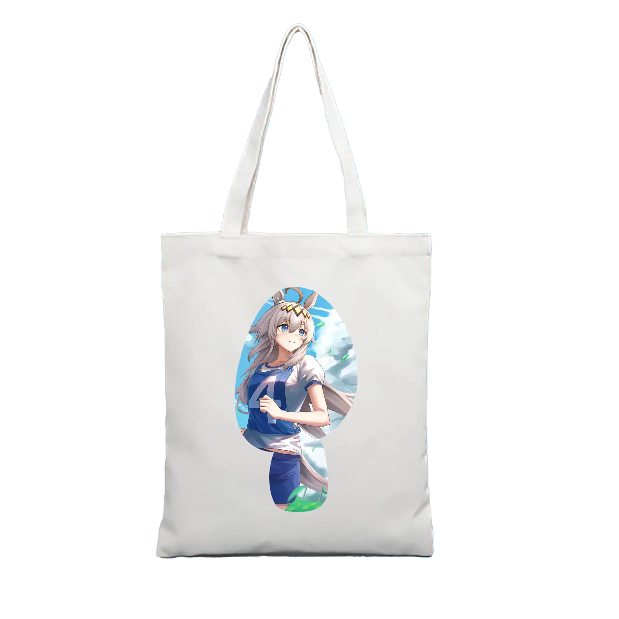 ウマ娘 プリティーダービー グッズ オグリキャップ - 縦型キャンバス手提げバッグ（トートバッグ） ・ キャンバス素材 ・ ショッピング用 ・ 軽量 丈夫 お手入れ簡単