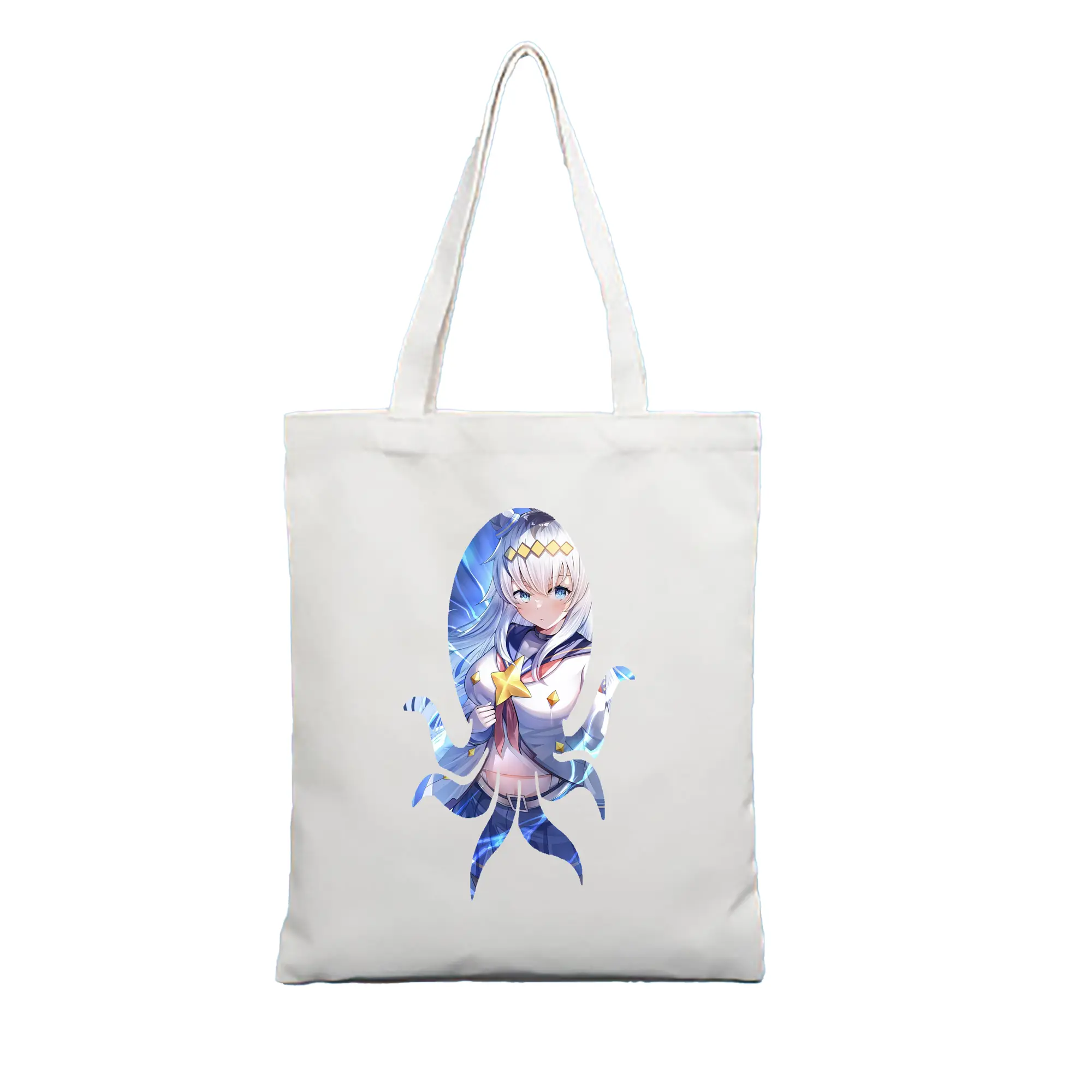 ウマ娘 プリティーダービー グッズ オグリキャップ - 縦型キャンバス手提げバッグ（トートバッグ） ・ キャンバス素材 ・ ショッピング用 ・ 軽量 丈夫 お手入れ簡単