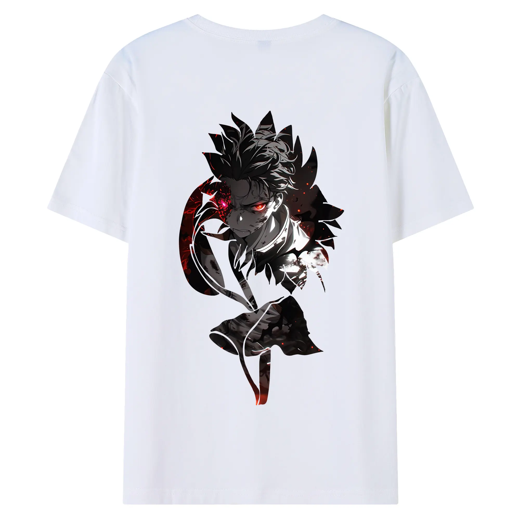 リゼロ グッズ ナツキ・スバル - 綿100％ 半袖Tシャツ ・ バックプリント ・ 快適 通気性 ・ 日常使い 散歩 スポーツ用