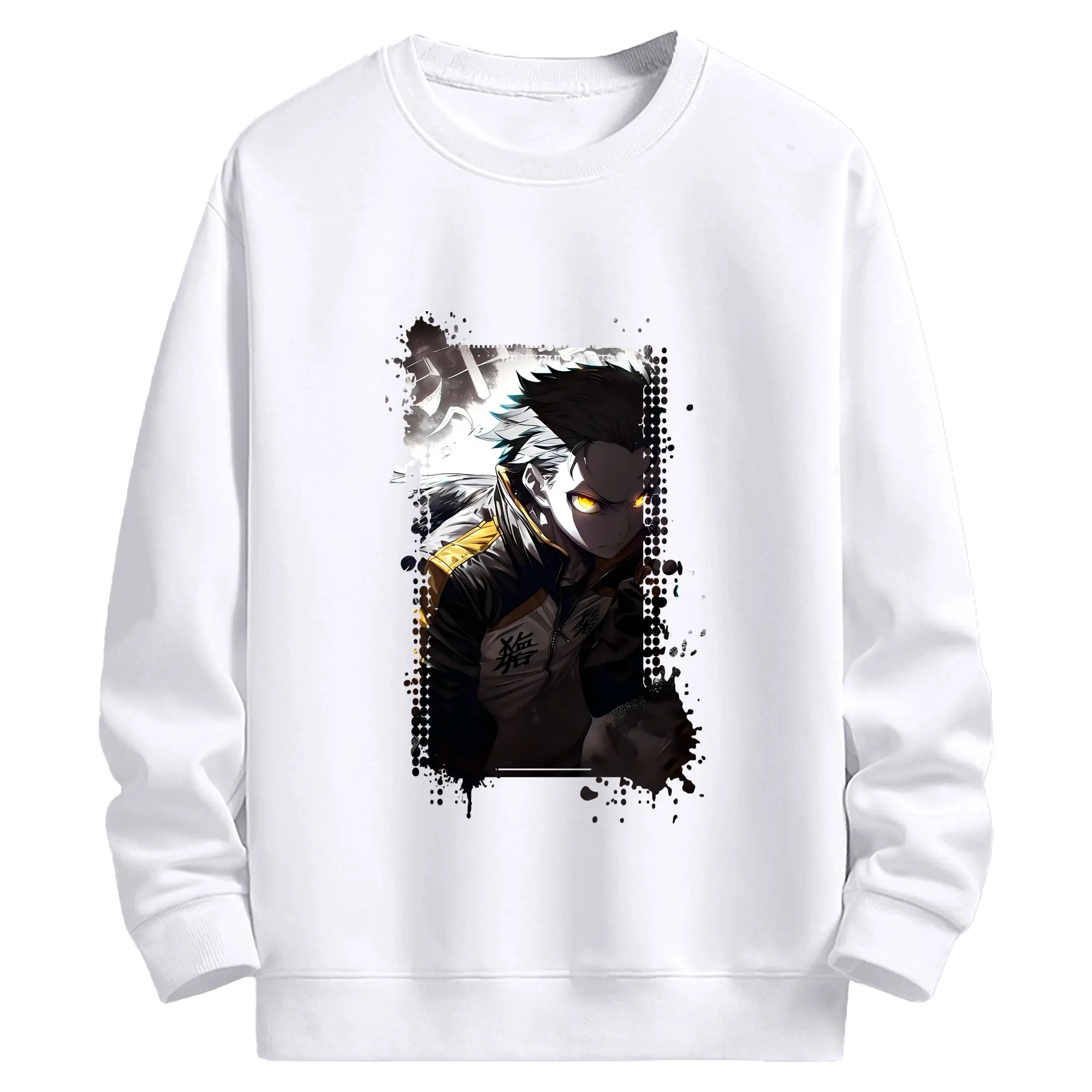 リゼロ グッズ ナツキ・スバル - 高品質 クルーネック スウェット ・ コットン59％ ポリエステル41％ ・ ユニセックス 長袖 トレーナー ・ カジュアル デイリー スポーツ 散歩用