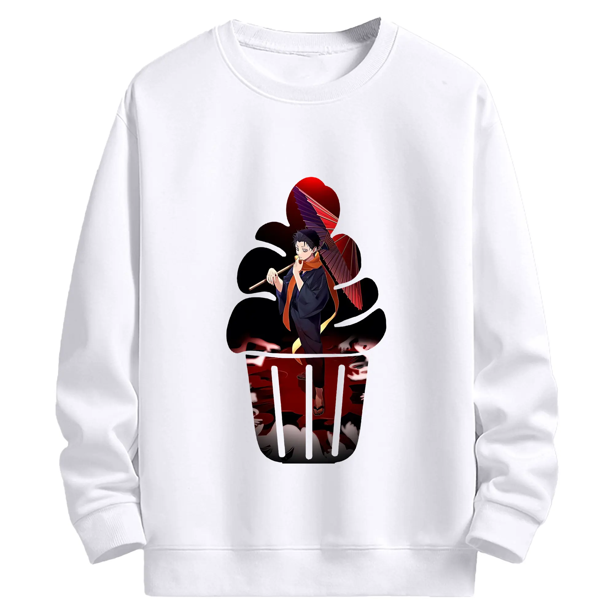 リゼロ グッズ ナツキ・スバル - 高品質 クルーネック スウェット ・ コットン59％ ポリエステル41％ ・ ユニセックス 長袖 トレーナー ・ カジュアル デイリー スポーツ 散歩用