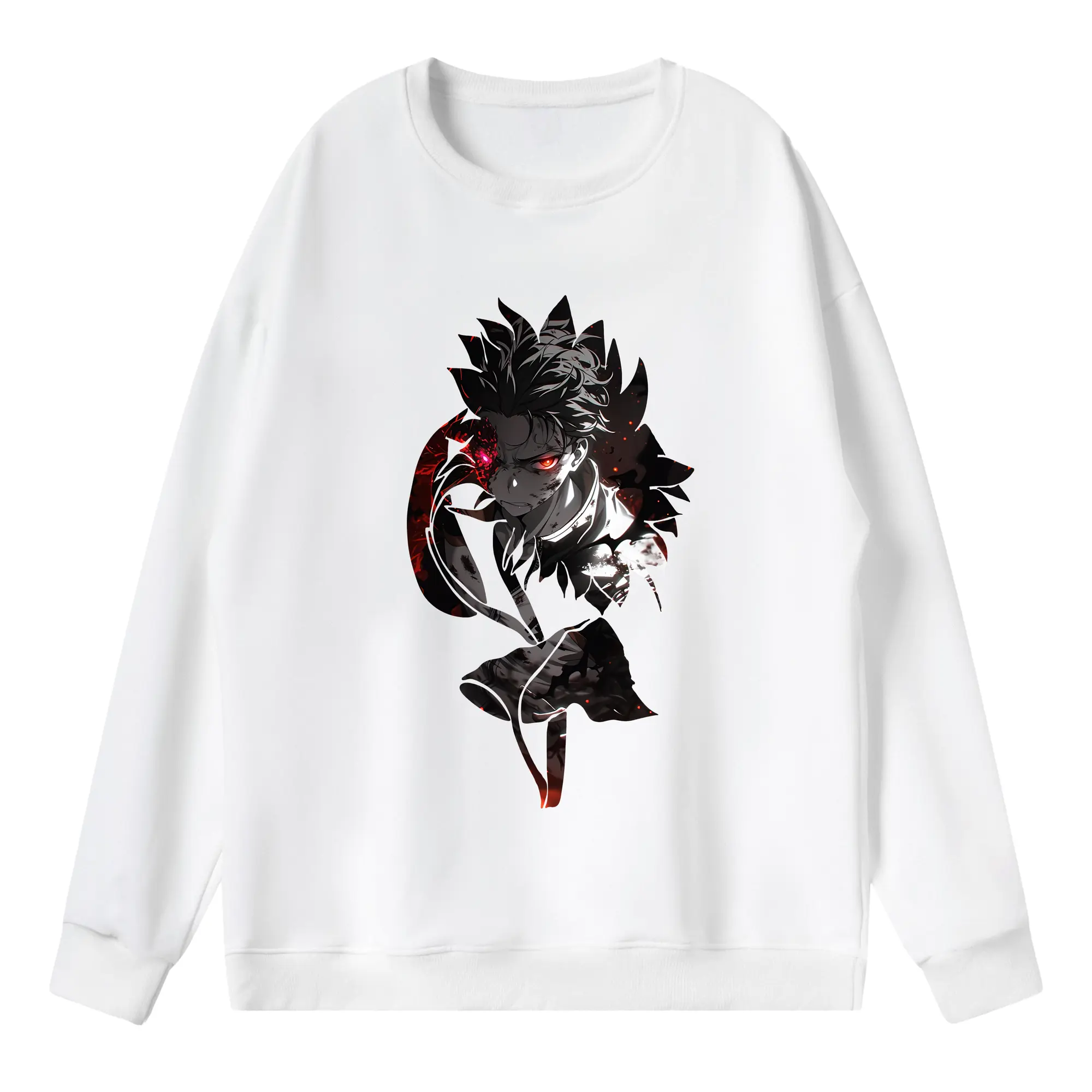 リゼロ グッズ ナツキ・スバル - 薄手 クルーネック スウェット 裏毛260g · ポリエステル 春秋向け カジュアル 男女兼用 · トレーナー デイリー スポーツ 散歩に最適