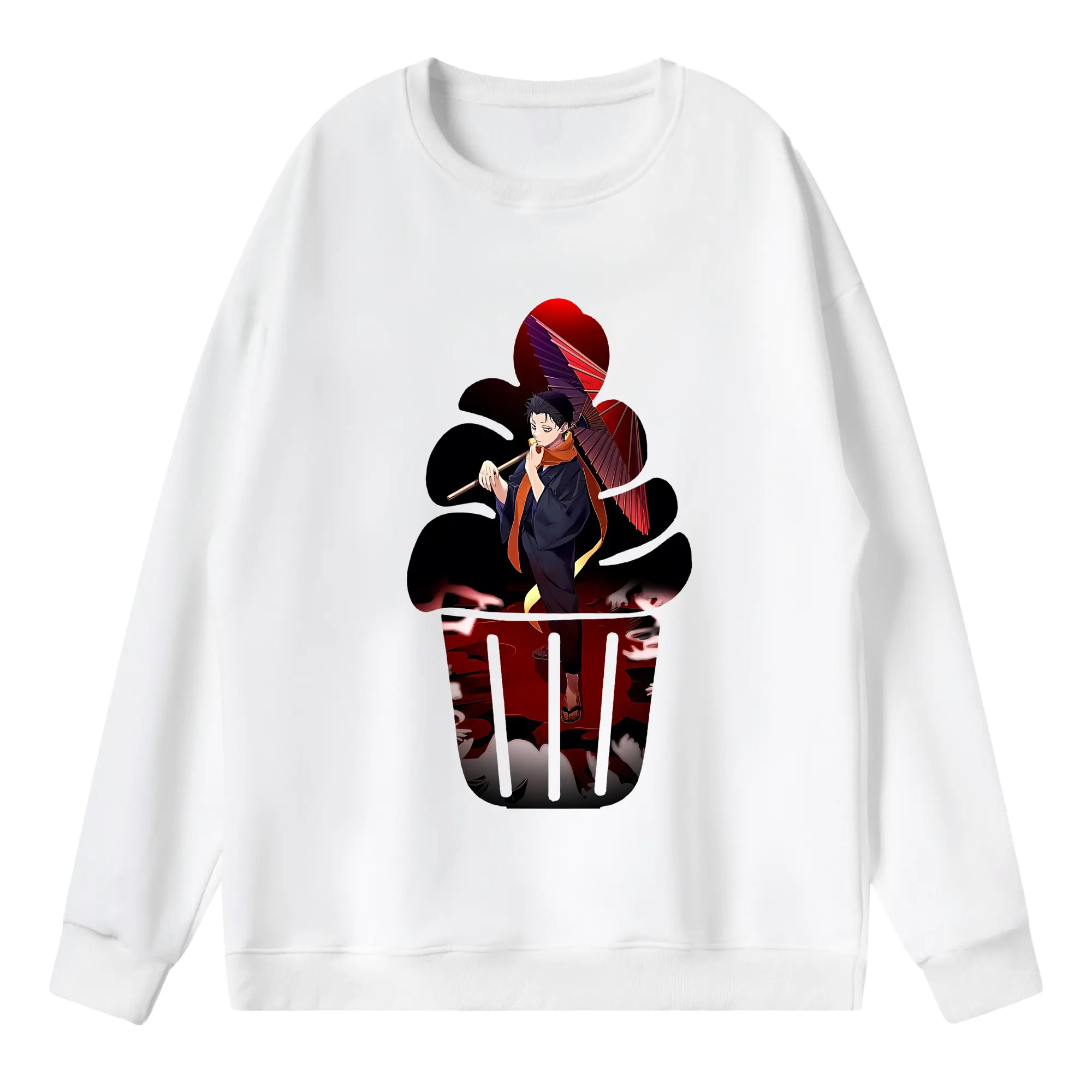 リゼロ グッズ ナツキ・スバル - 薄手 クルーネック スウェット 裏毛260g · ポリエステル 春秋向け カジュアル 男女兼用 · トレーナー デイリー スポーツ 散歩に最適