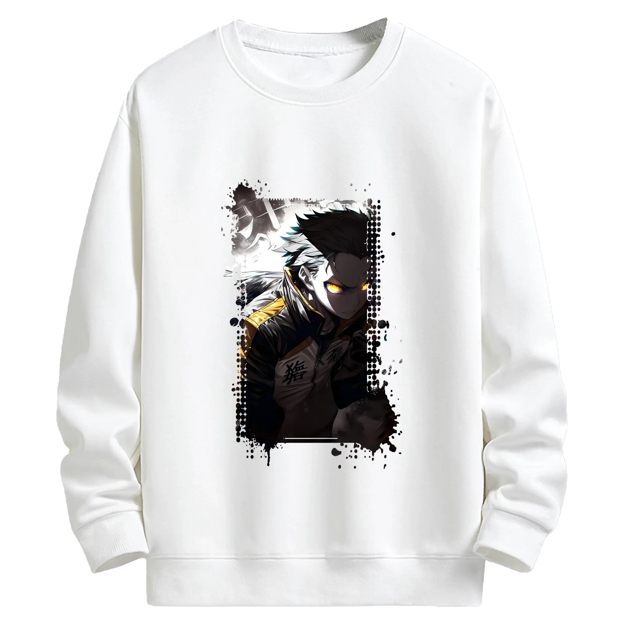 リゼロ グッズ ナツキ・スバル - キッズ クルーネックスウェットシャツ ・ フロントプリント ・ 綿80％ ポリエステル20％ ・ 快適 通学 スポーツ 日常使い お散歩用