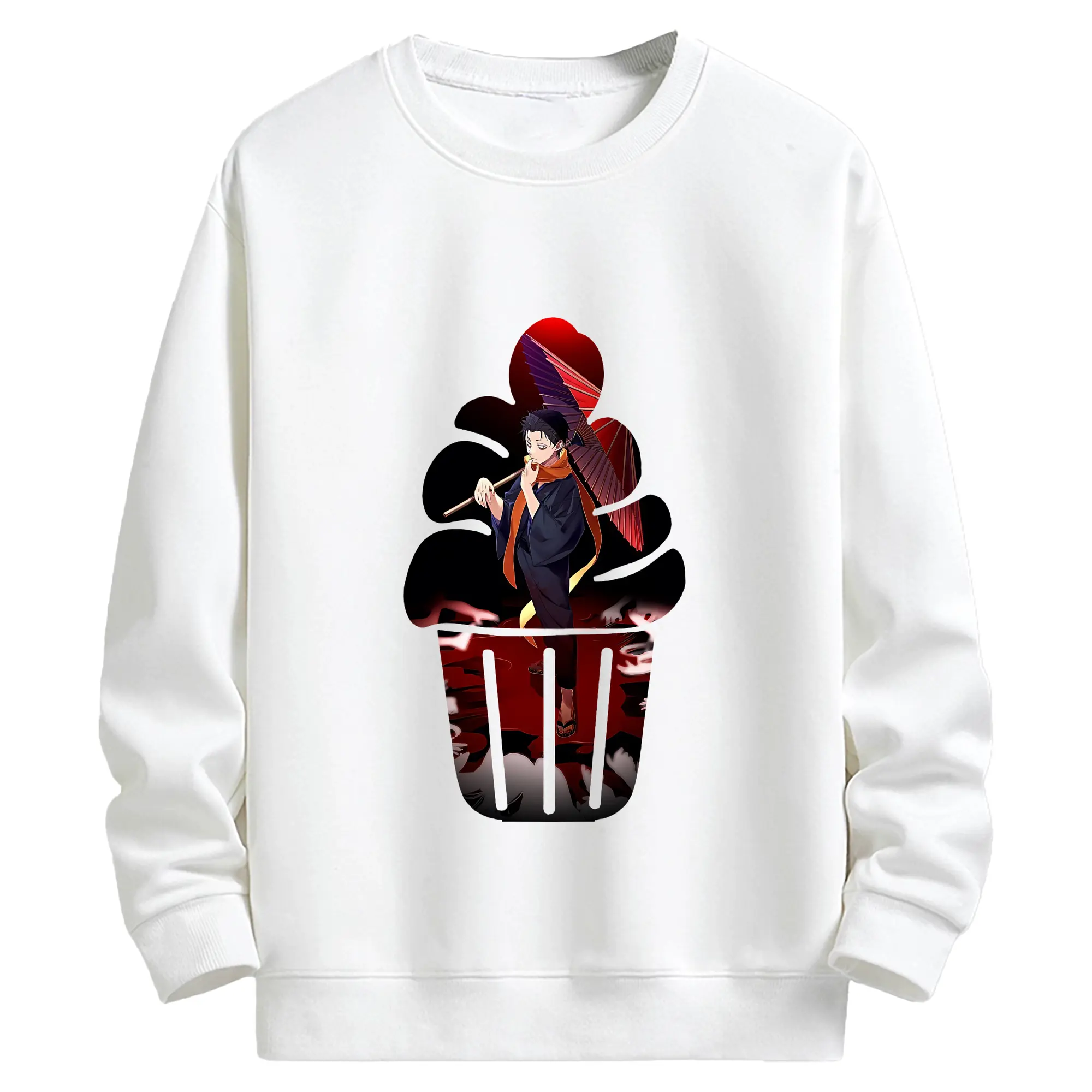 リゼロ グッズ ナツキ・スバル - キッズ クルーネックスウェットシャツ ・ フロントプリント ・ 綿80％ ポリエステル20％ ・ 快適 通学 スポーツ 日常使い お散歩用