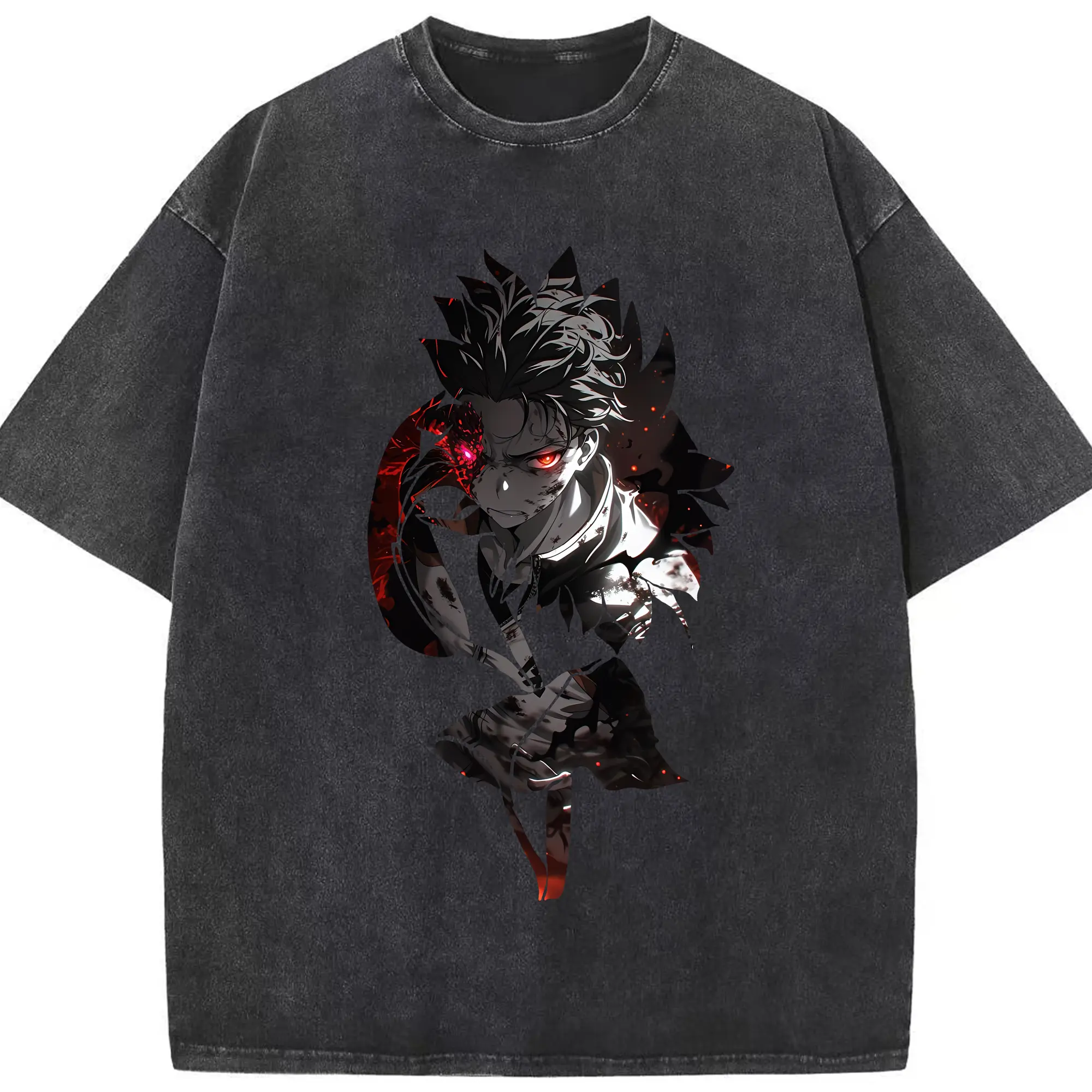 リゼロ グッズ ナツキ・スバル - 綿100％ ヴィンテージ風 半袖Tシャツ ・ フロントプリント ・ 柔らか肌触り ・ 通気性 快適 ・ スポーツ カジュアル 外出用